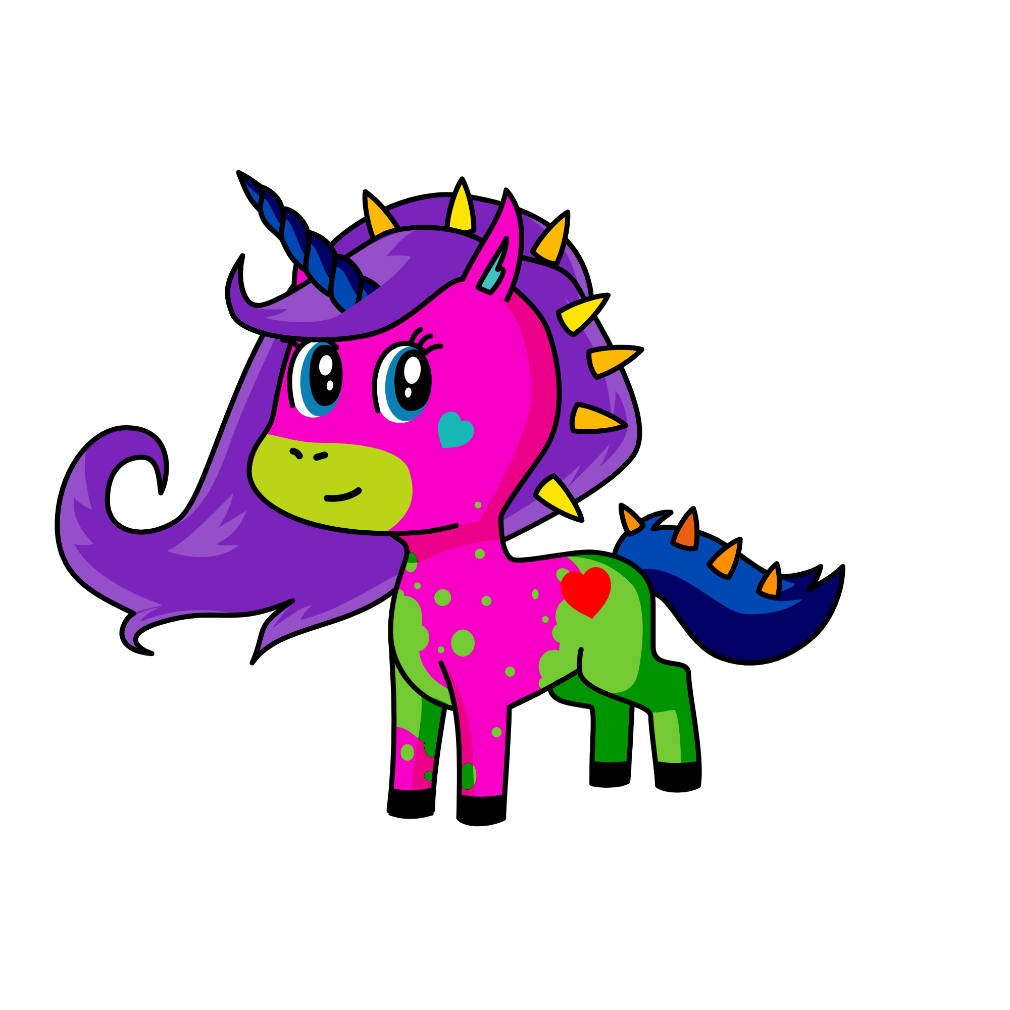 Rainbow, the unicorn