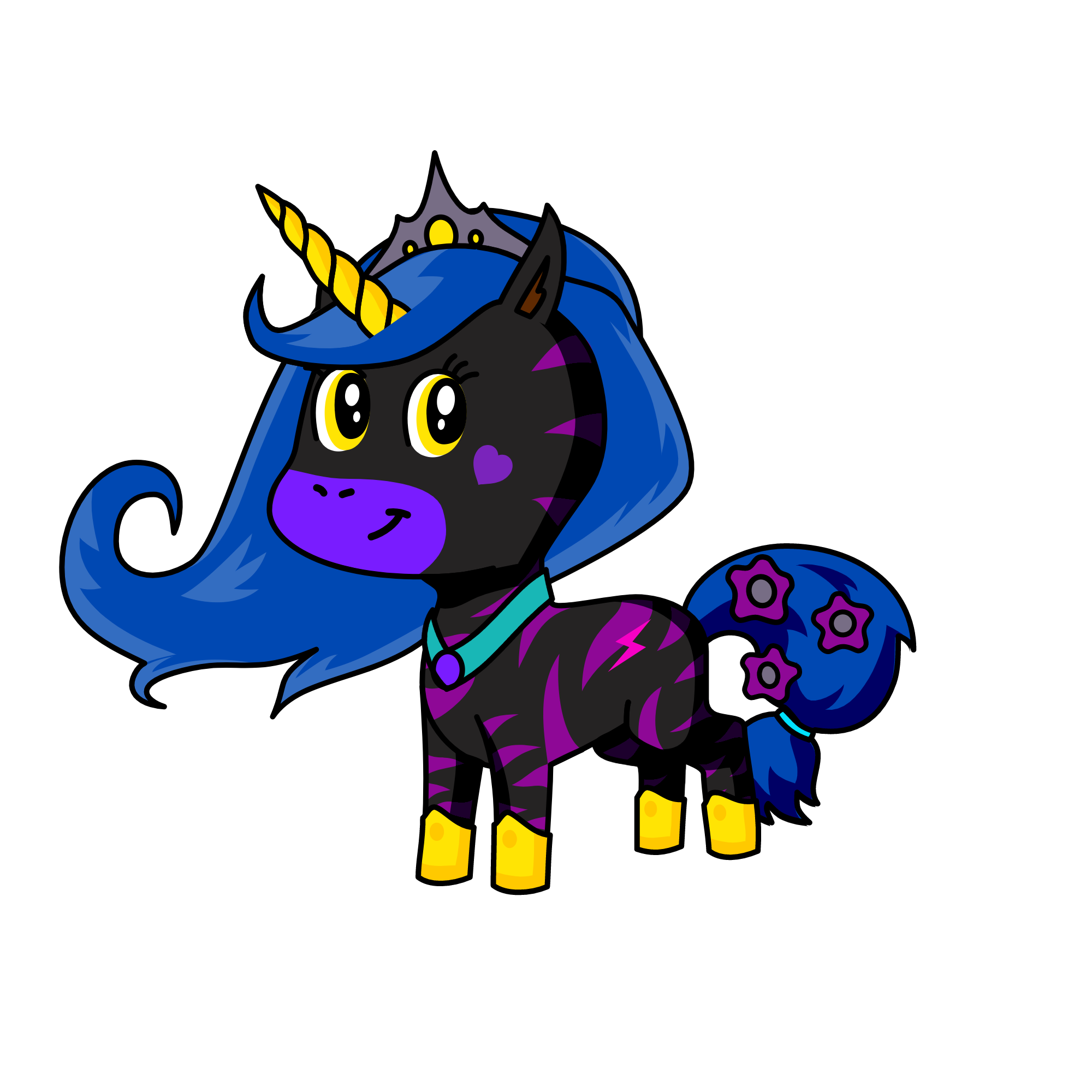 Night at work, the unicorn