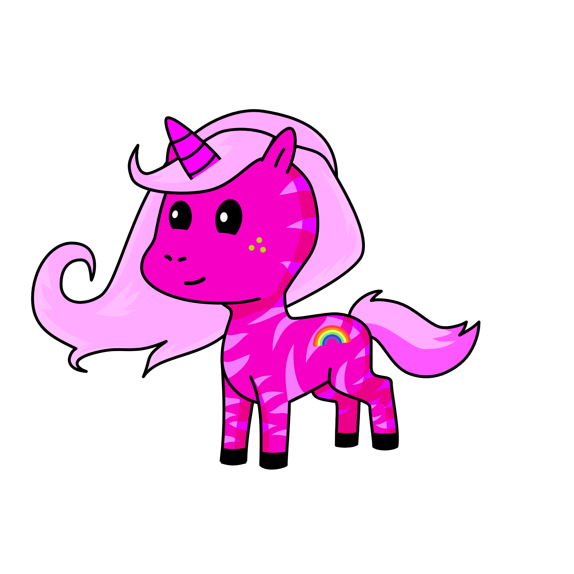 Pink, the unicorn