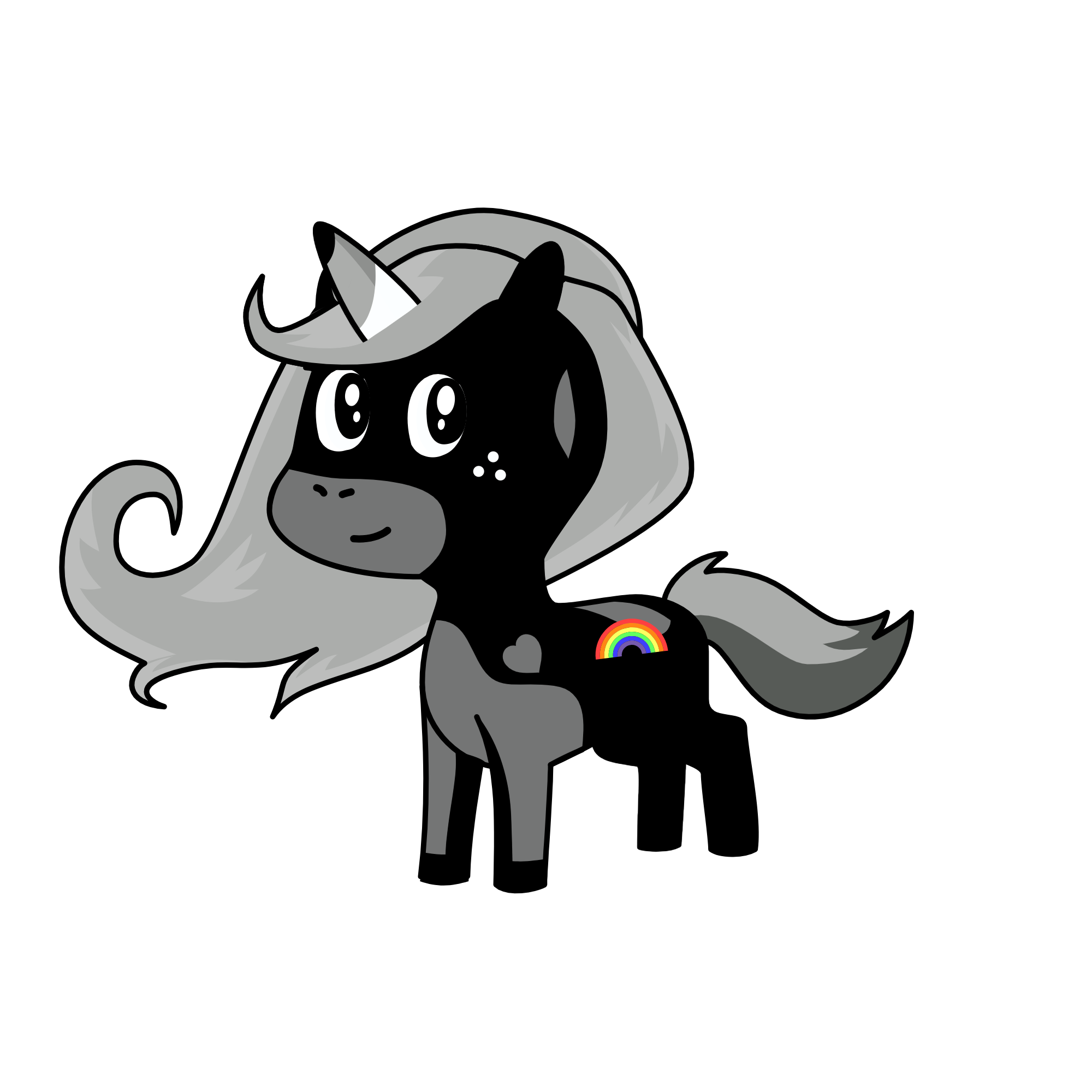 Black, the unicorn