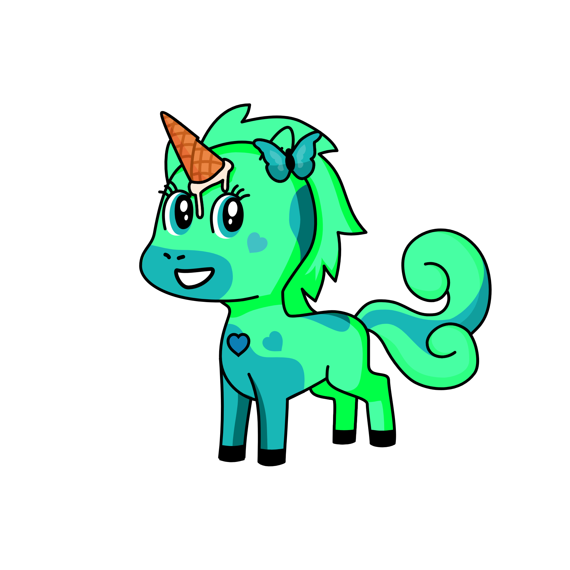 icecream Mint, the unicorn