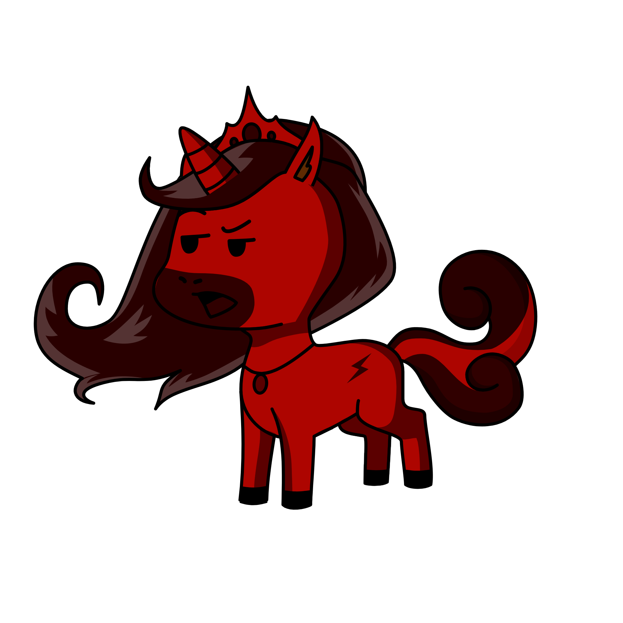 Dark princess, the unicorn