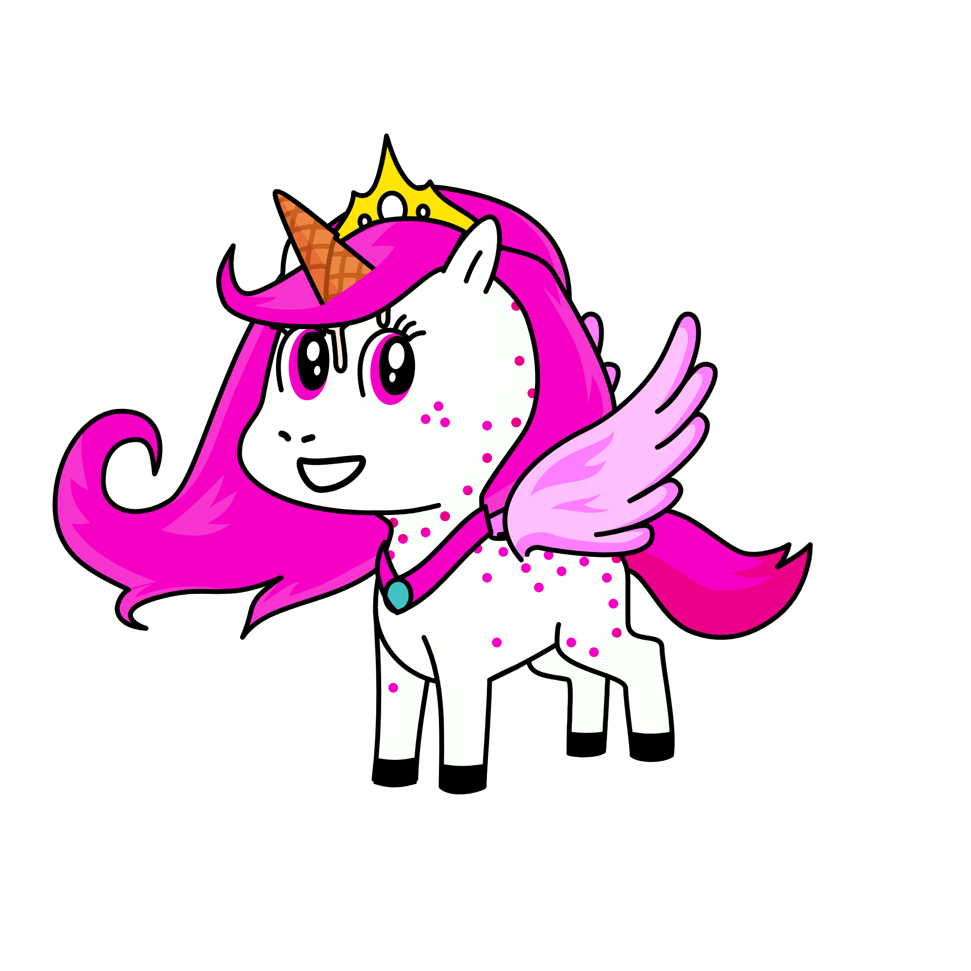 Confetti, the unicorn