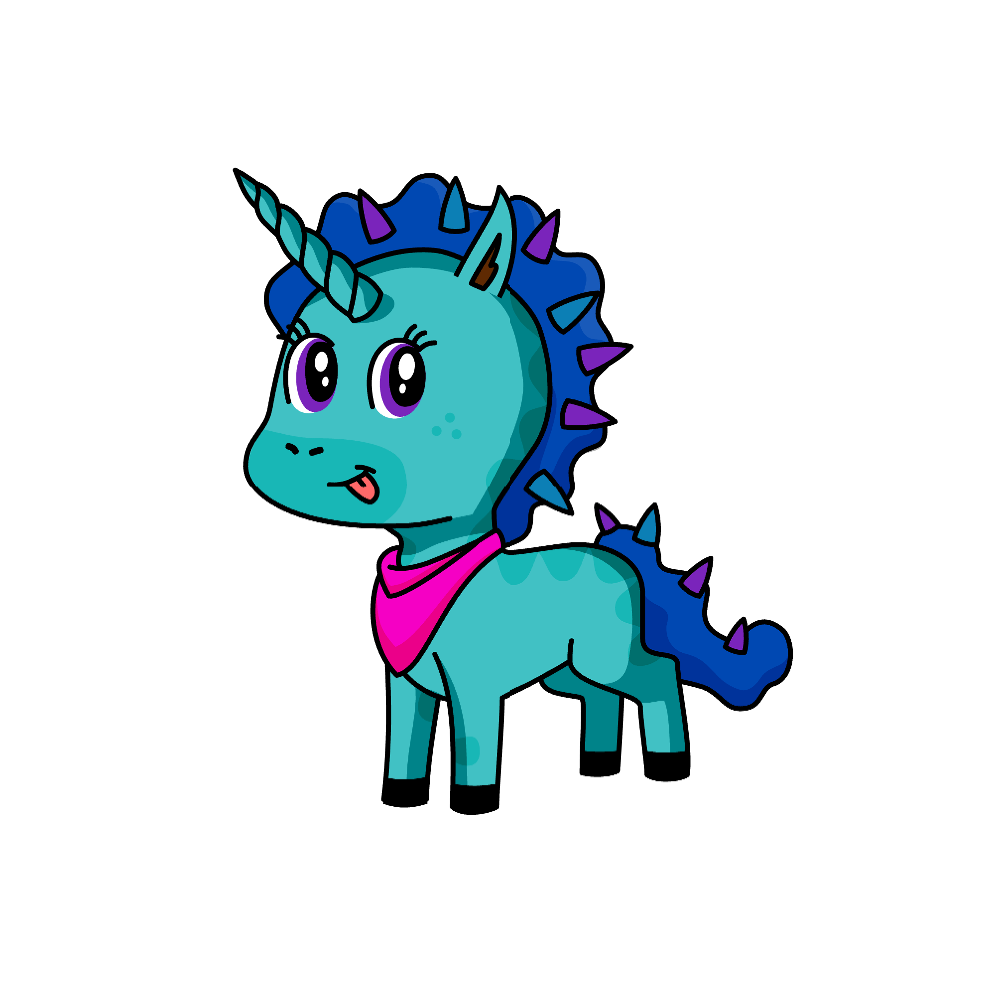 Bubbles, the unicorn