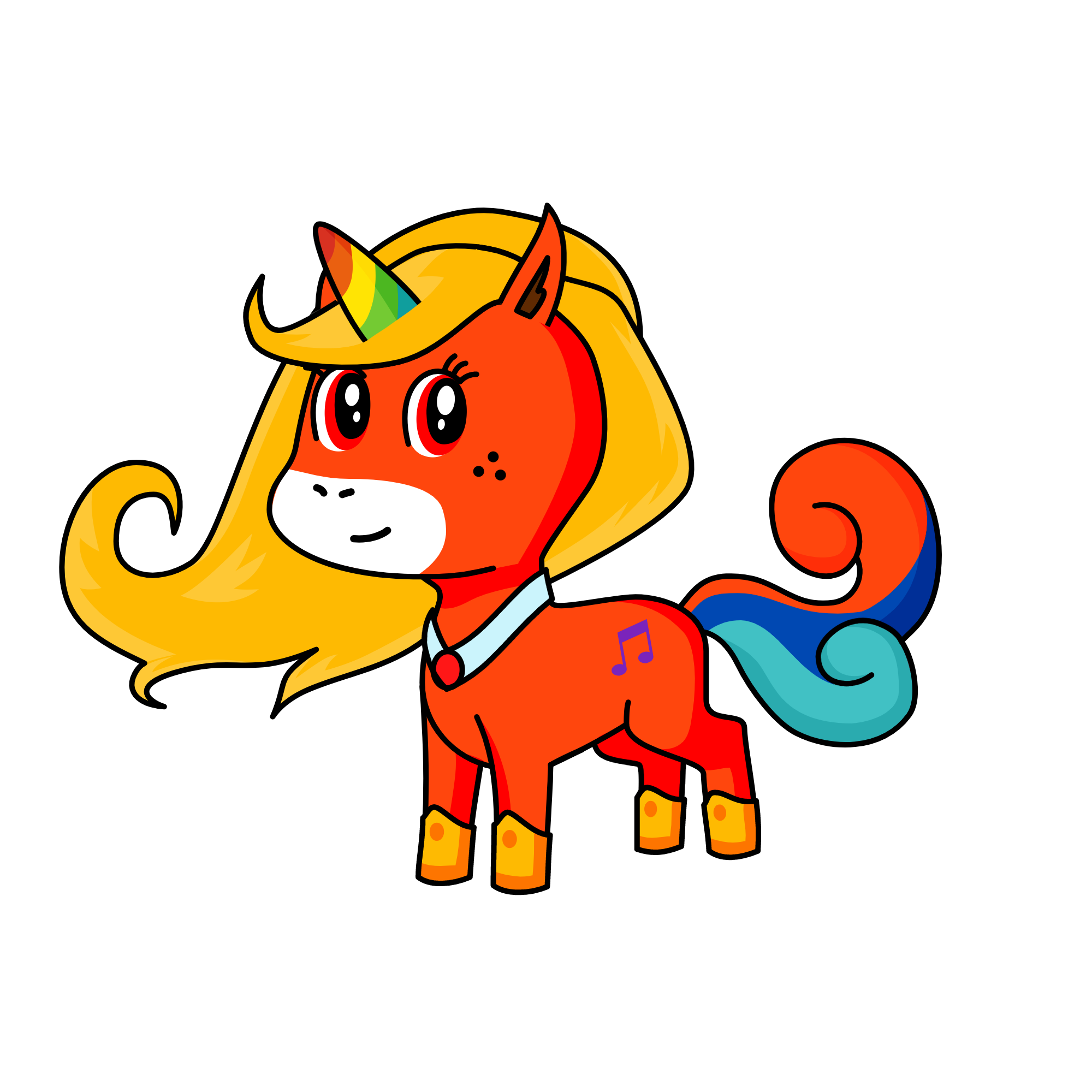 unicorn is cute 1255, the unicorn