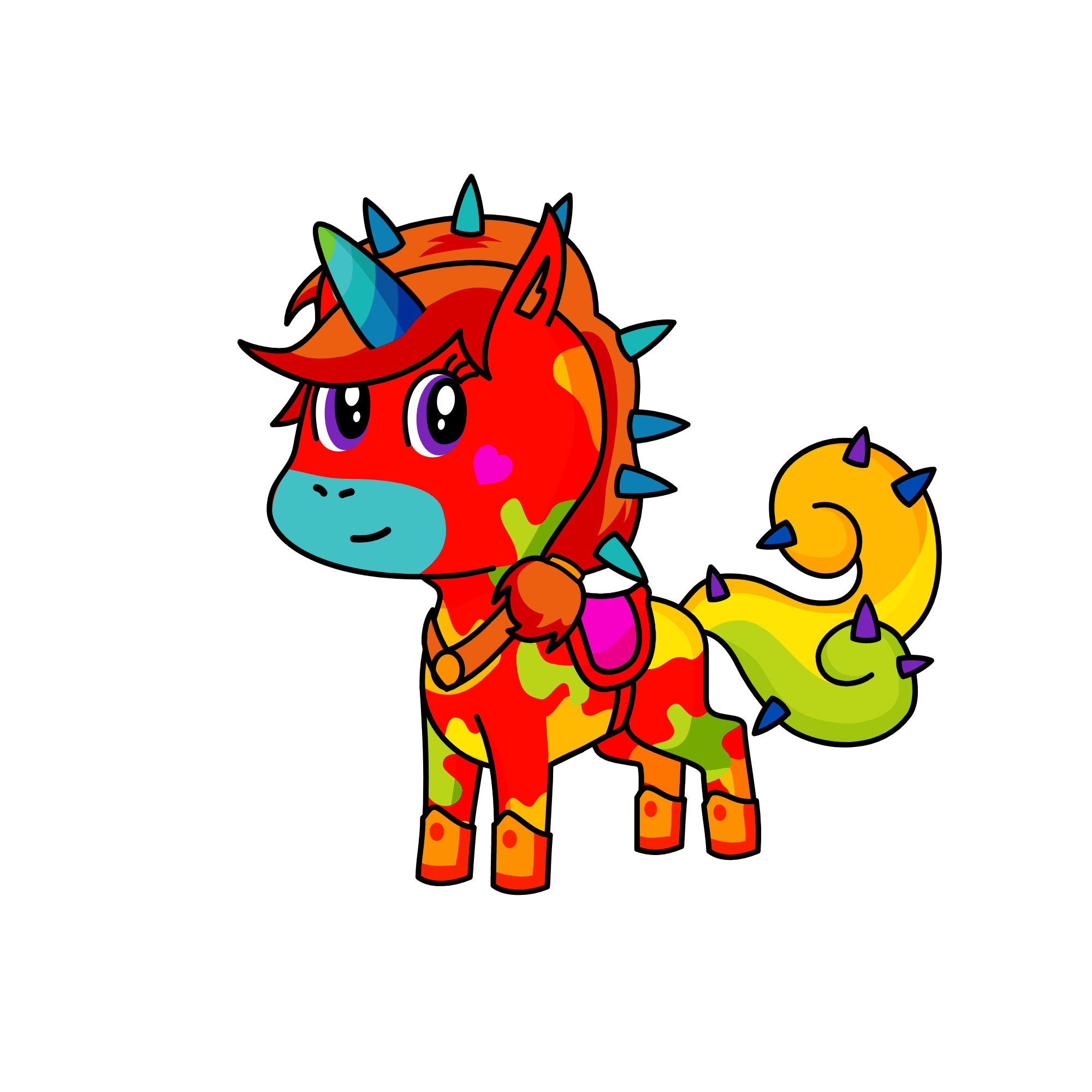 Red Rainbow, the unicorn