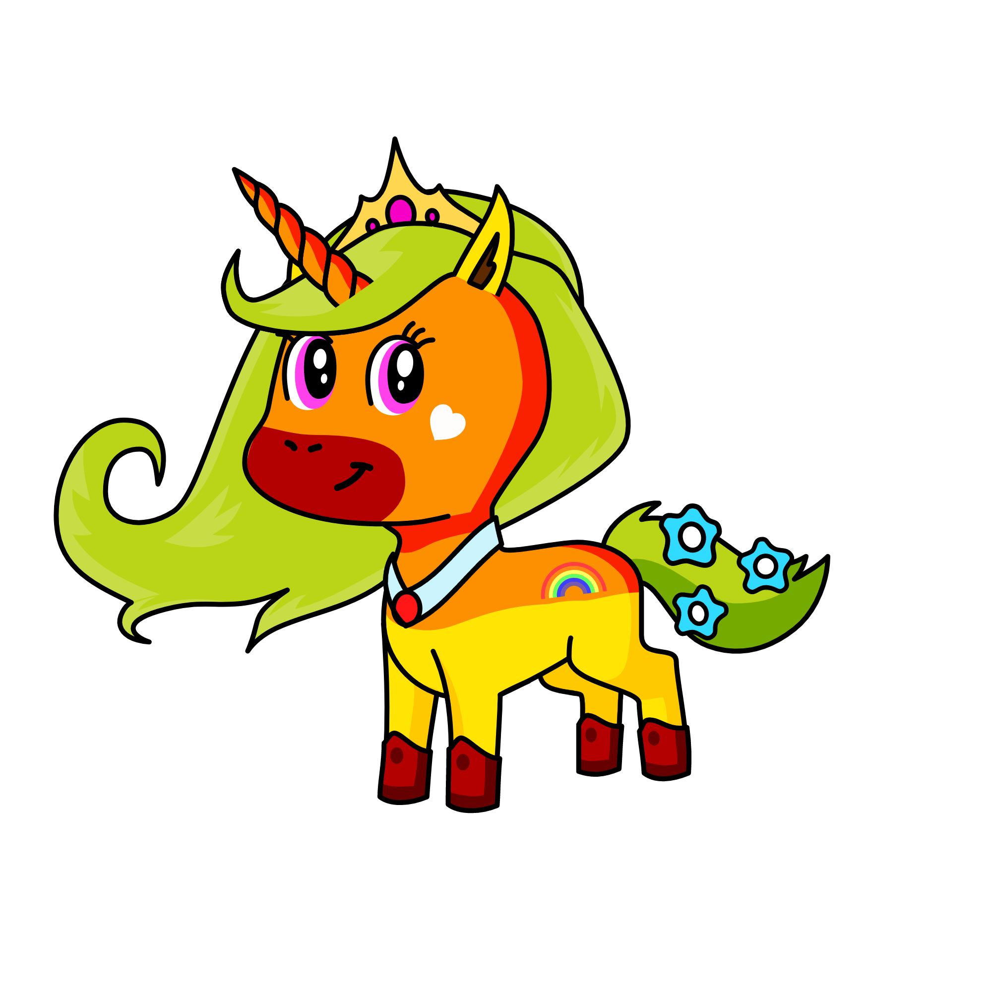 Sun shine, the unicorn