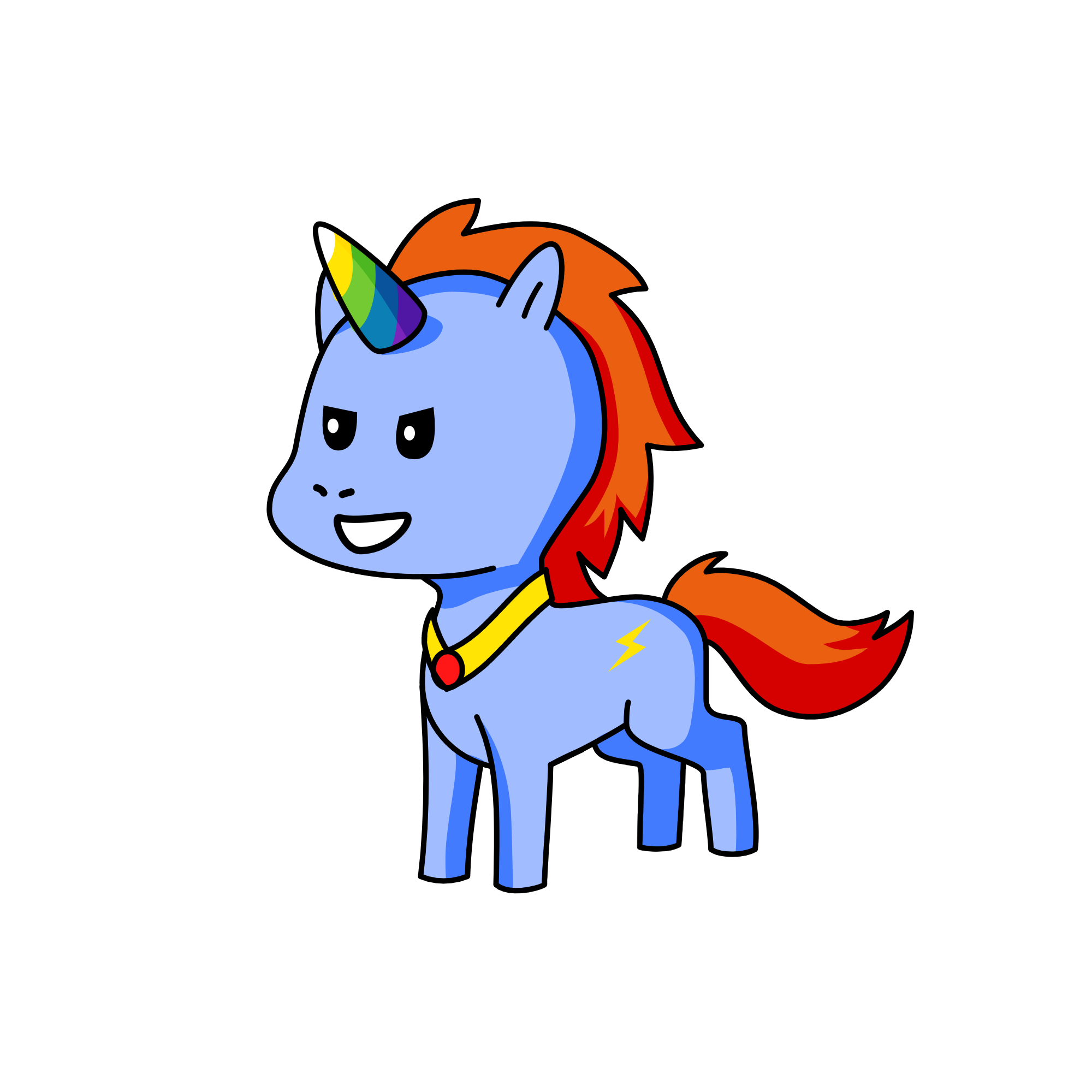 Rainbow Dash, the unicorn