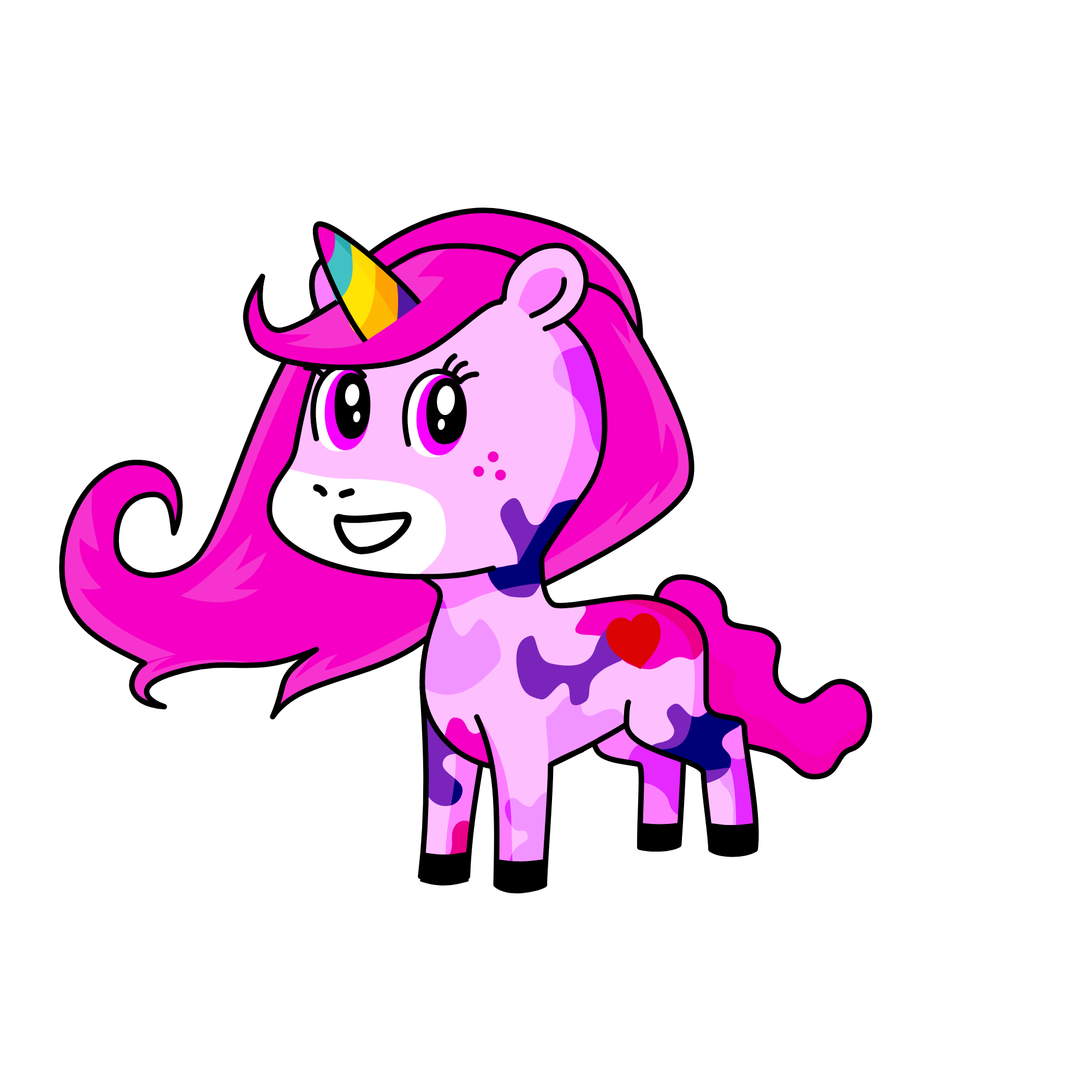 glitter star shimmer, the unicorn