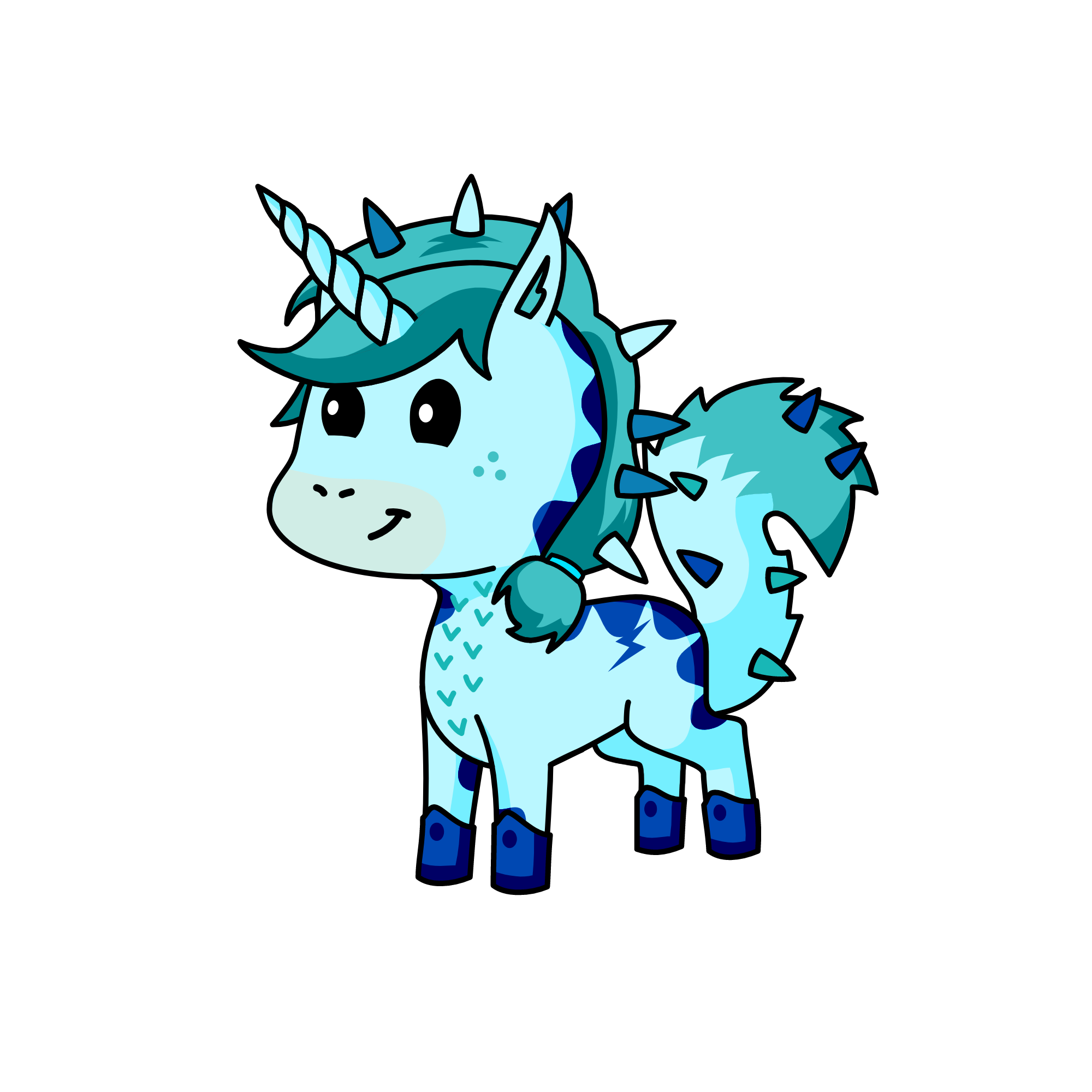 Winter a Girl Ice wing, the unicorn
