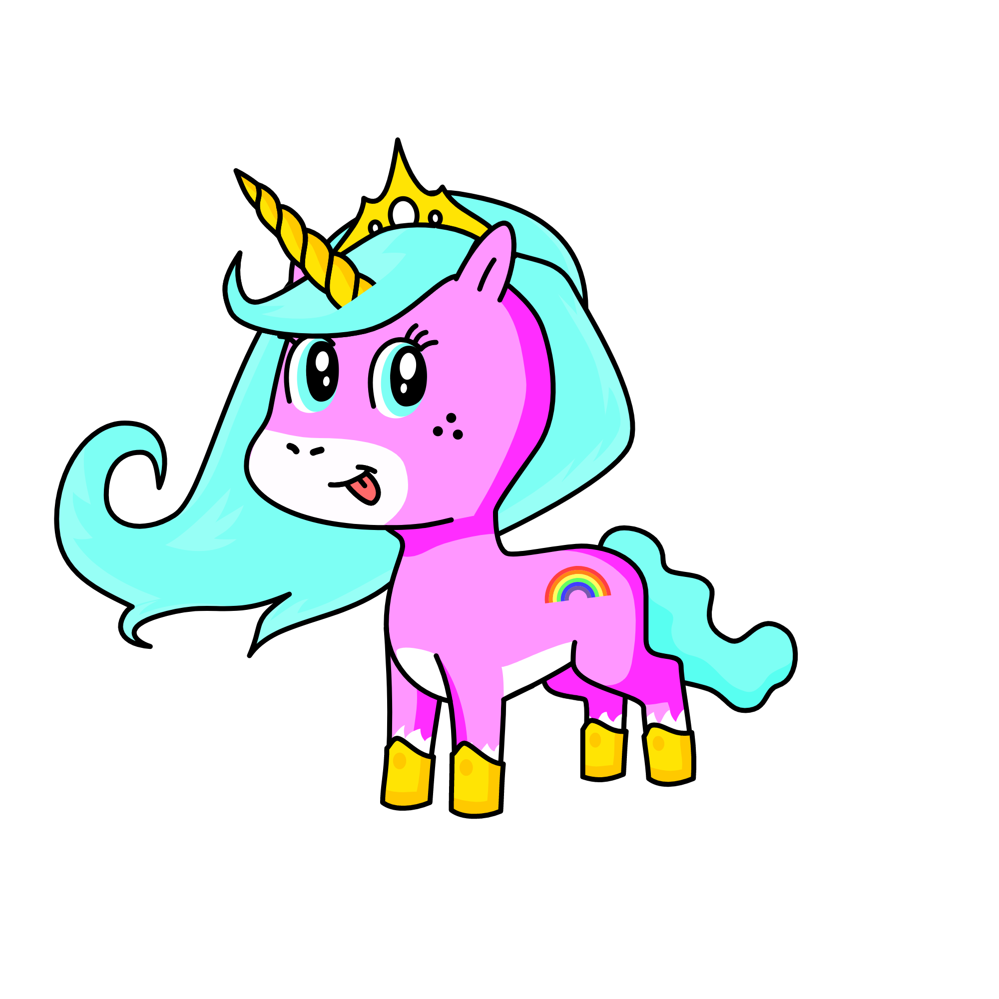 Quen Snowy, the unicorn