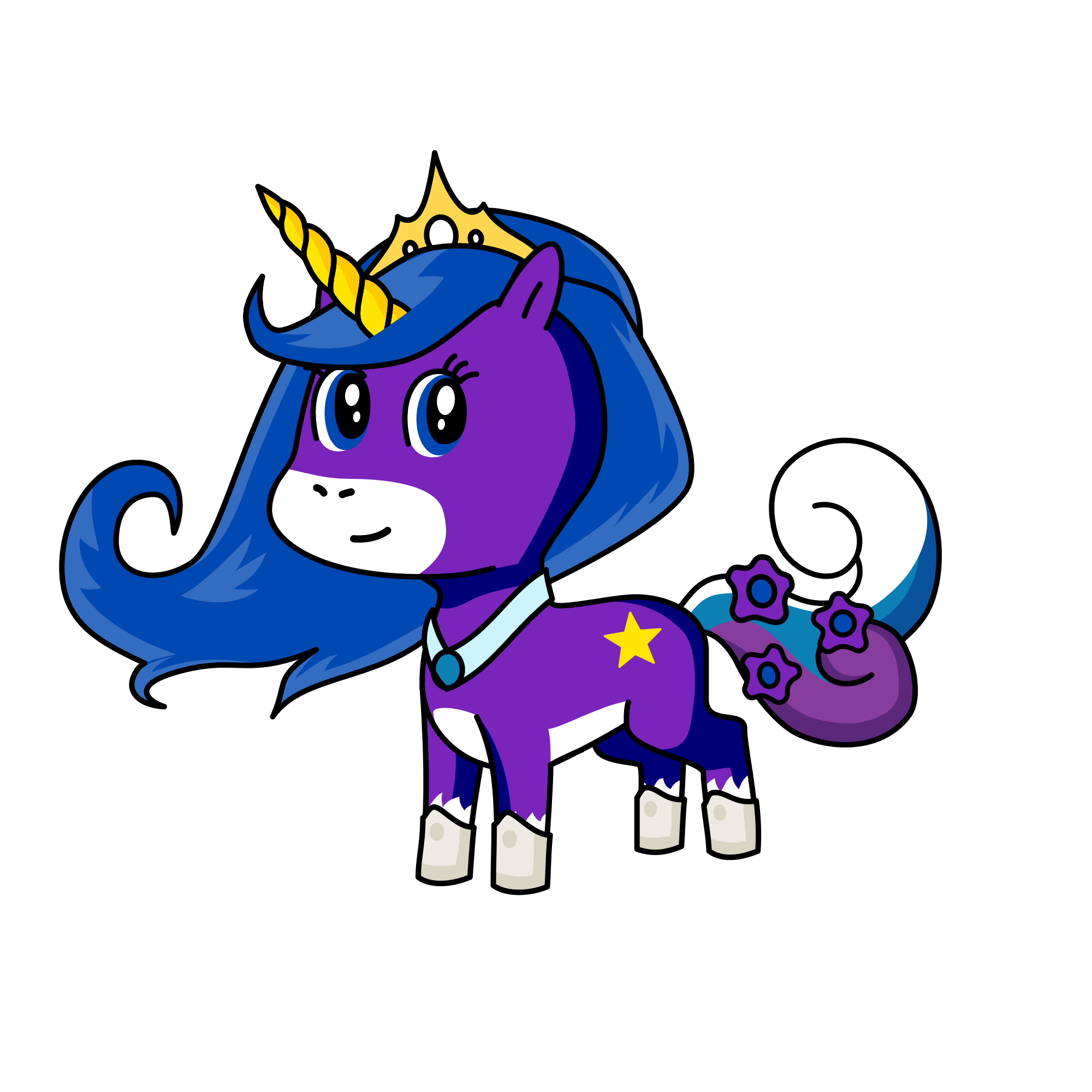 Queen galaxia, the unicorn