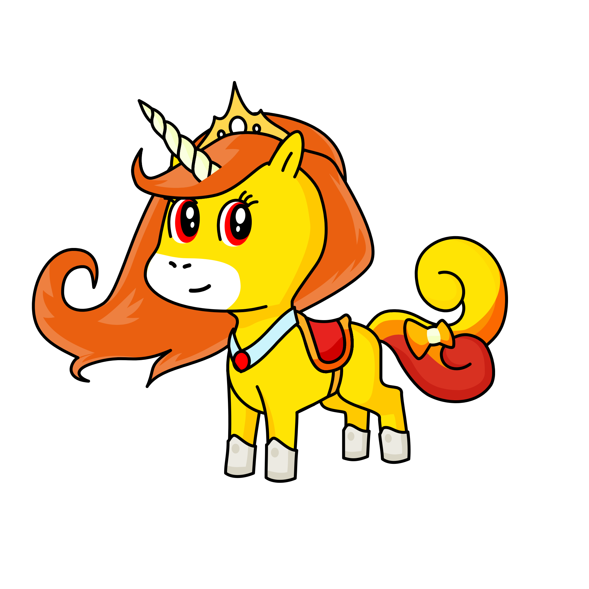 Queen sunset, the unicorn