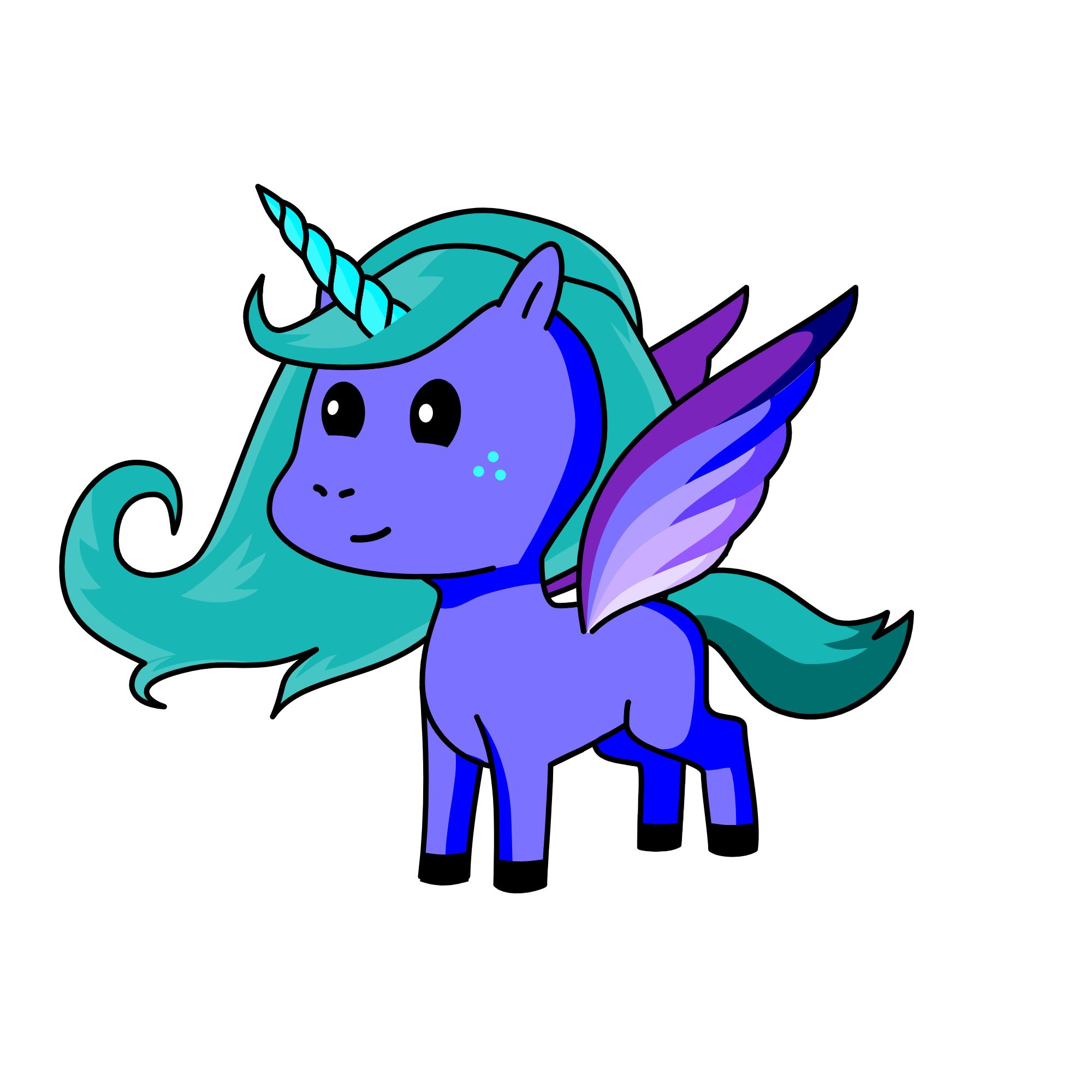 Violet Flight, the unicorn