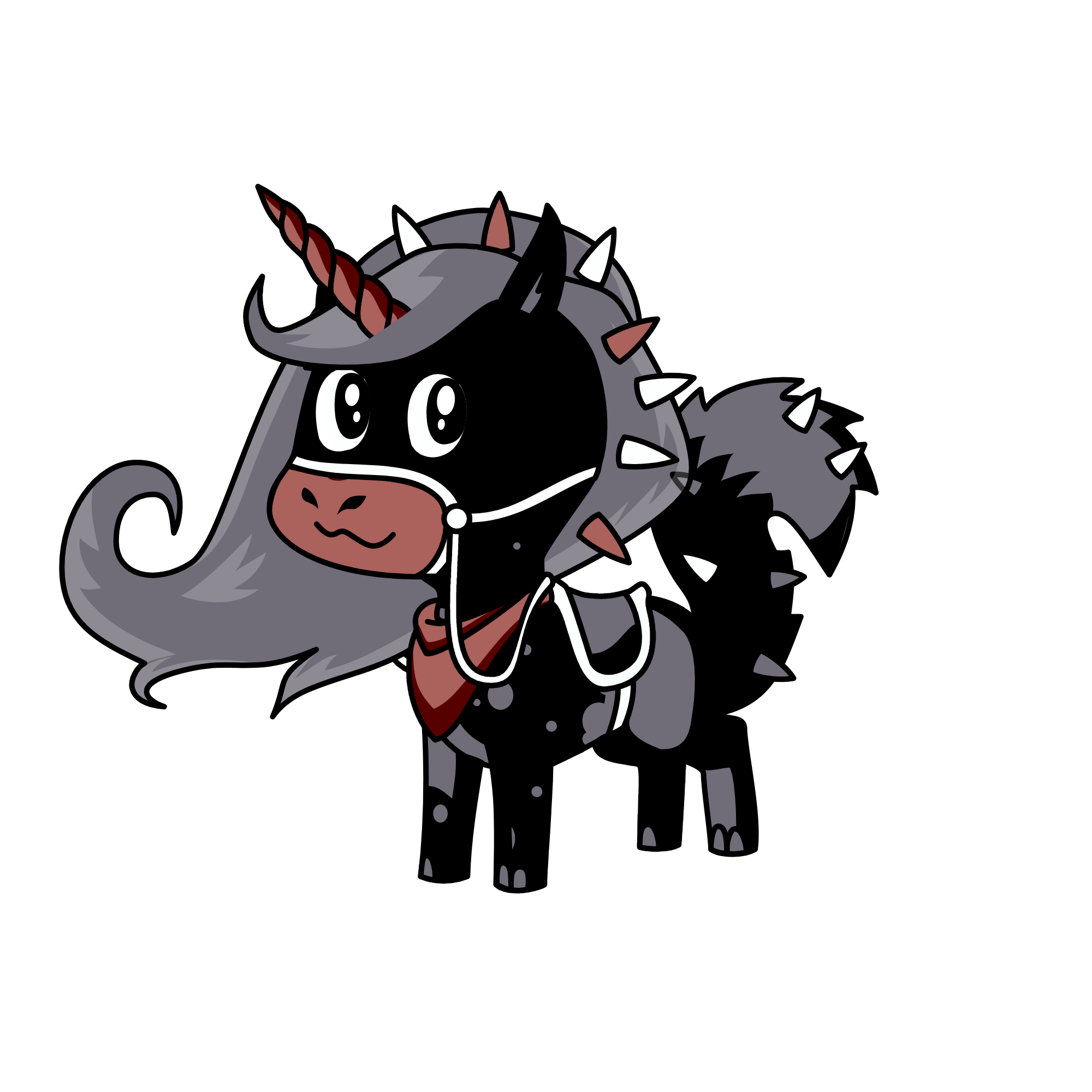 Moon-nickname:midnight night, the unicorn
