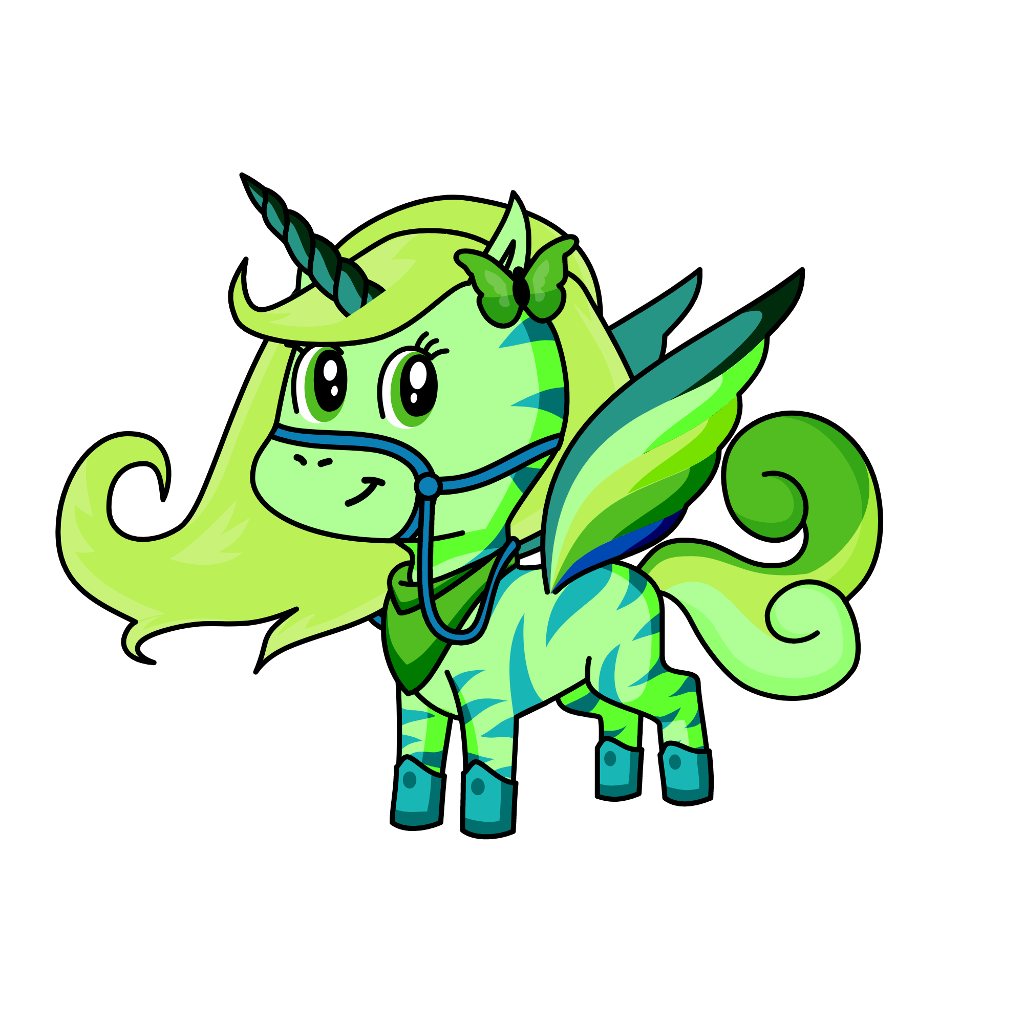 green , the unicorn