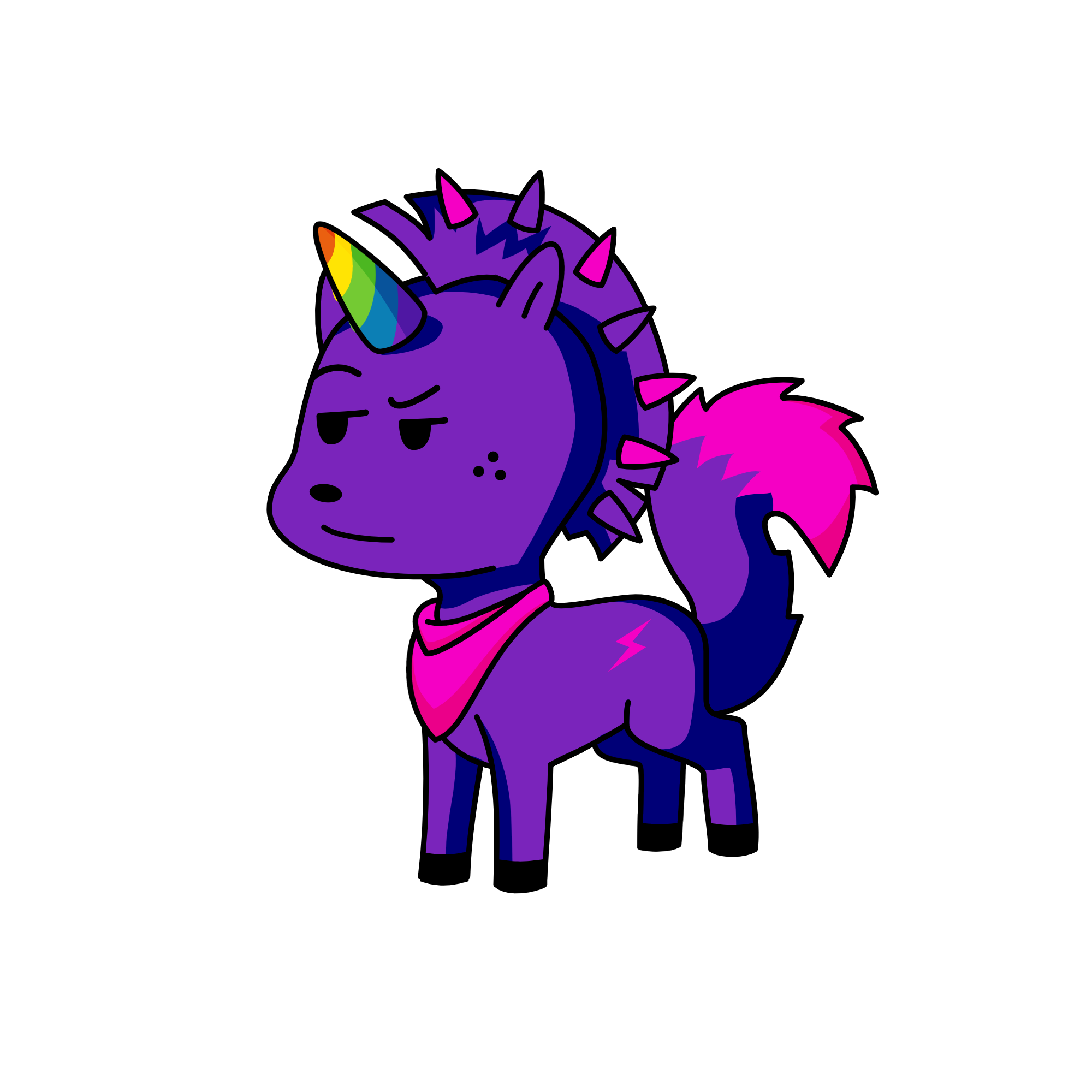 Purple, the unicorn