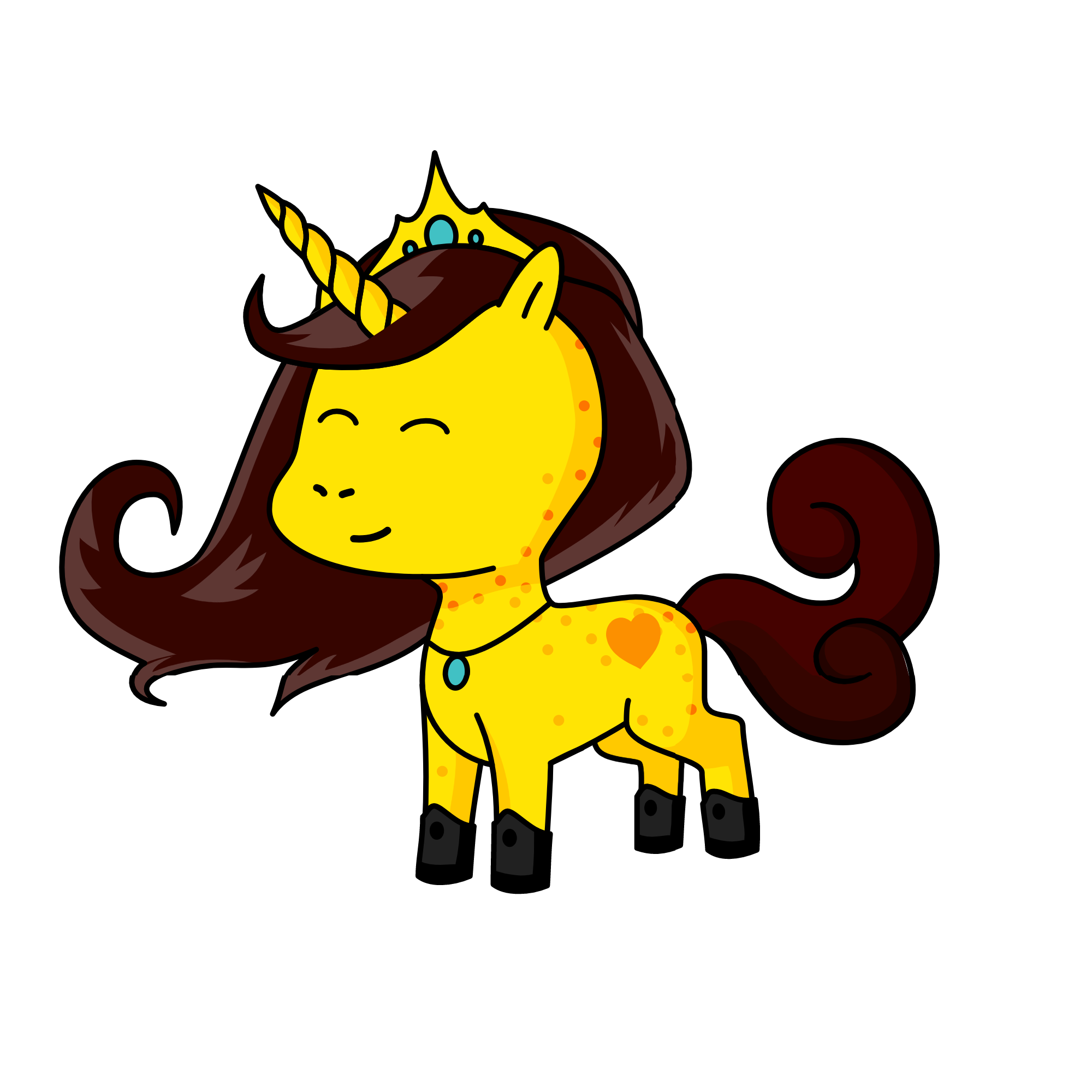 gold, the unicorn