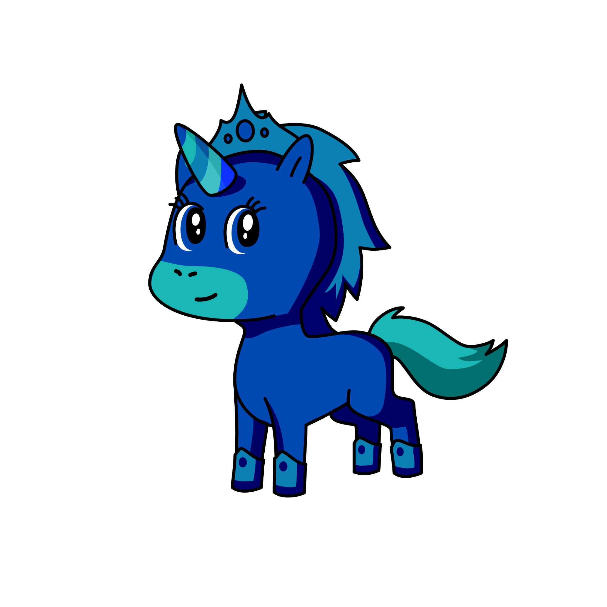 BLUE KING, the unicorn