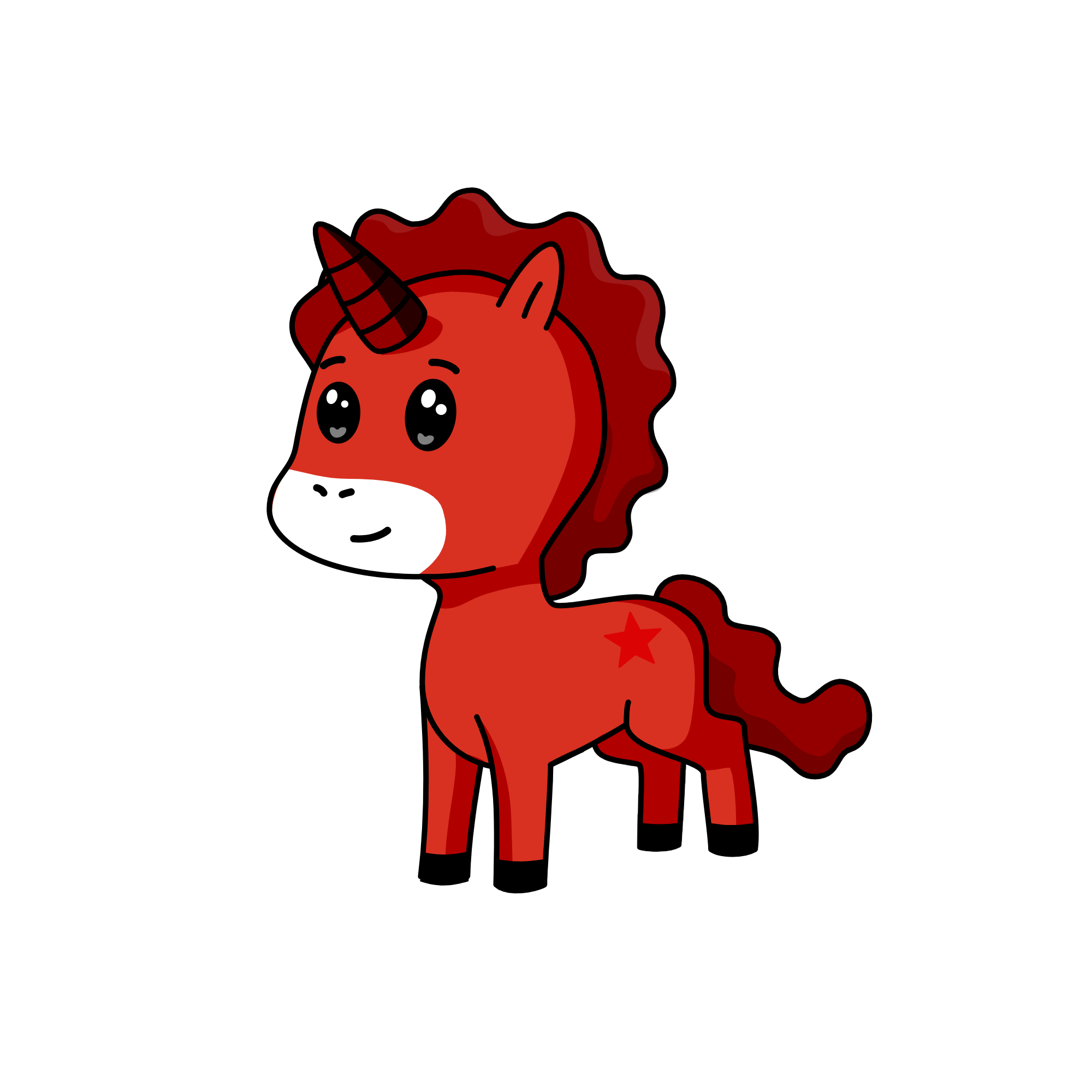 Redie Pie, the unicorn