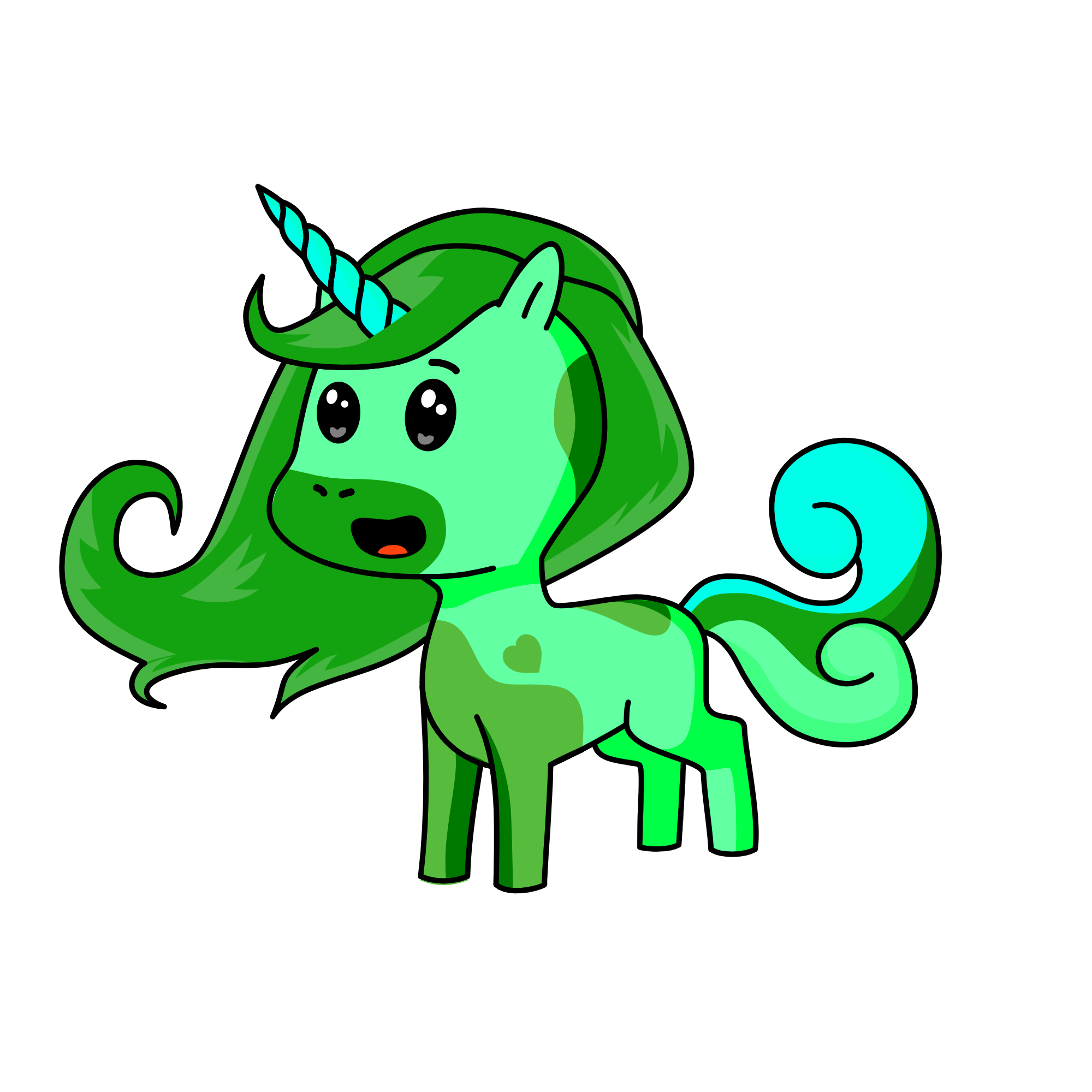 green natur, the unicorn