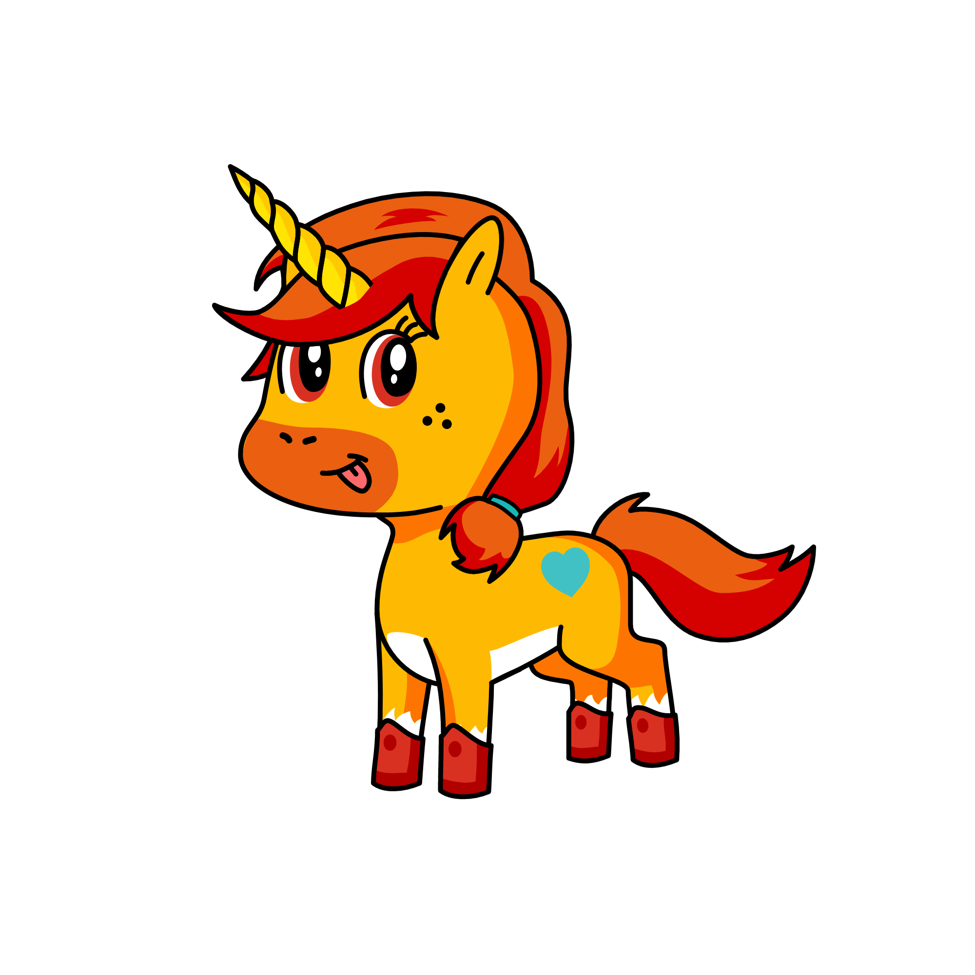 Fire, the unicorn