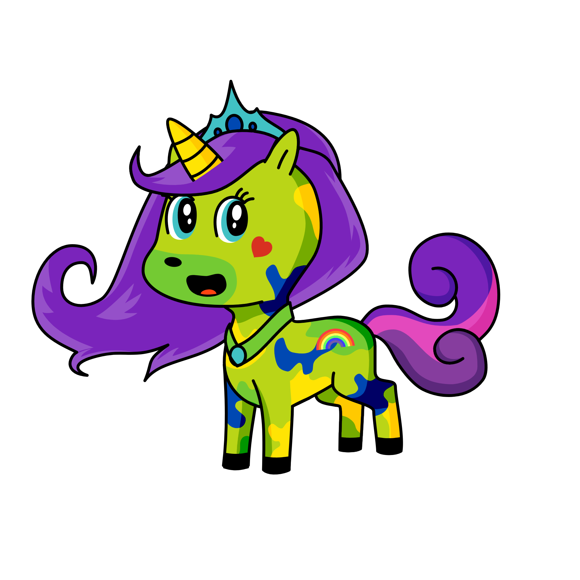 Princess Elin queen, the unicorn