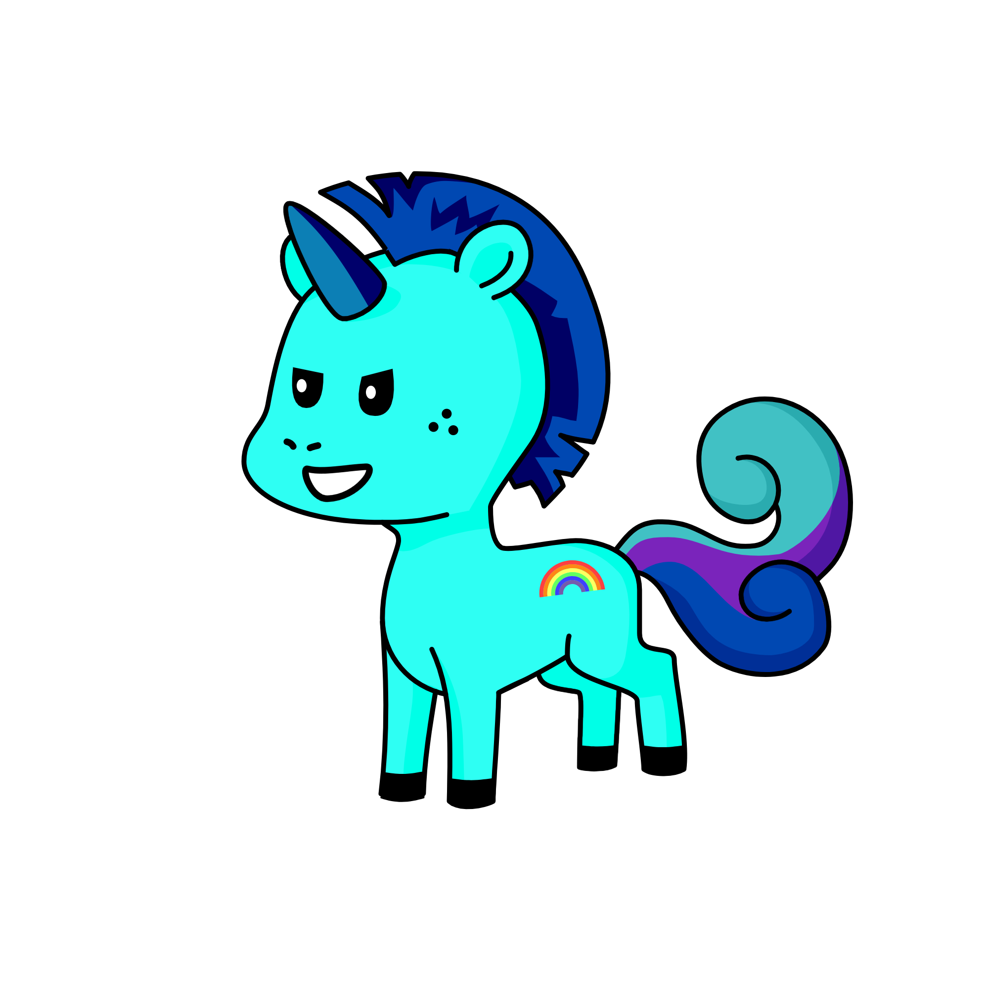 rianbow dash, the unicorn