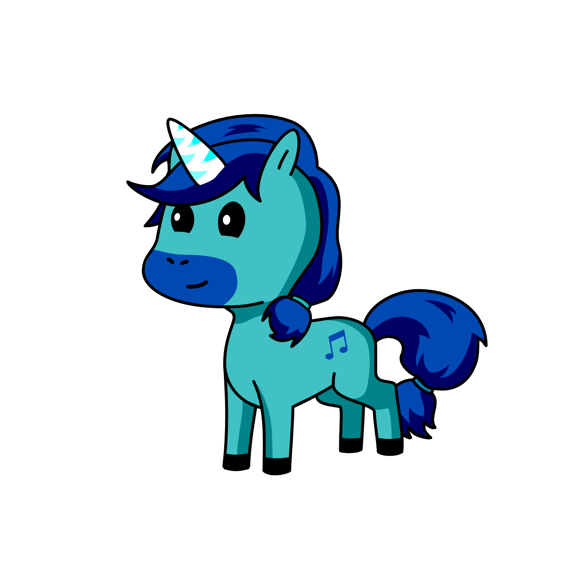 Bluey, the unicorn