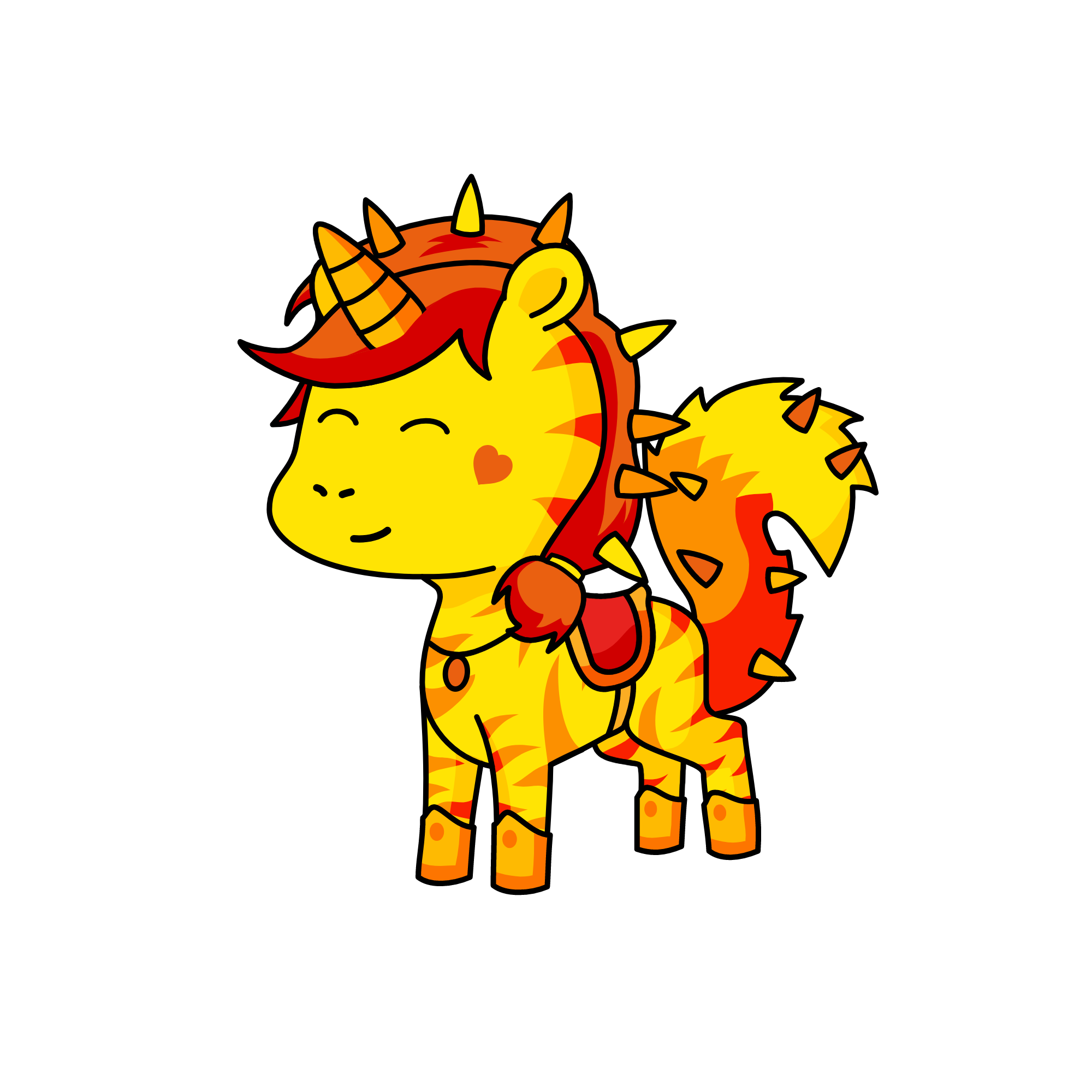 Fire Flame, the unicorn
