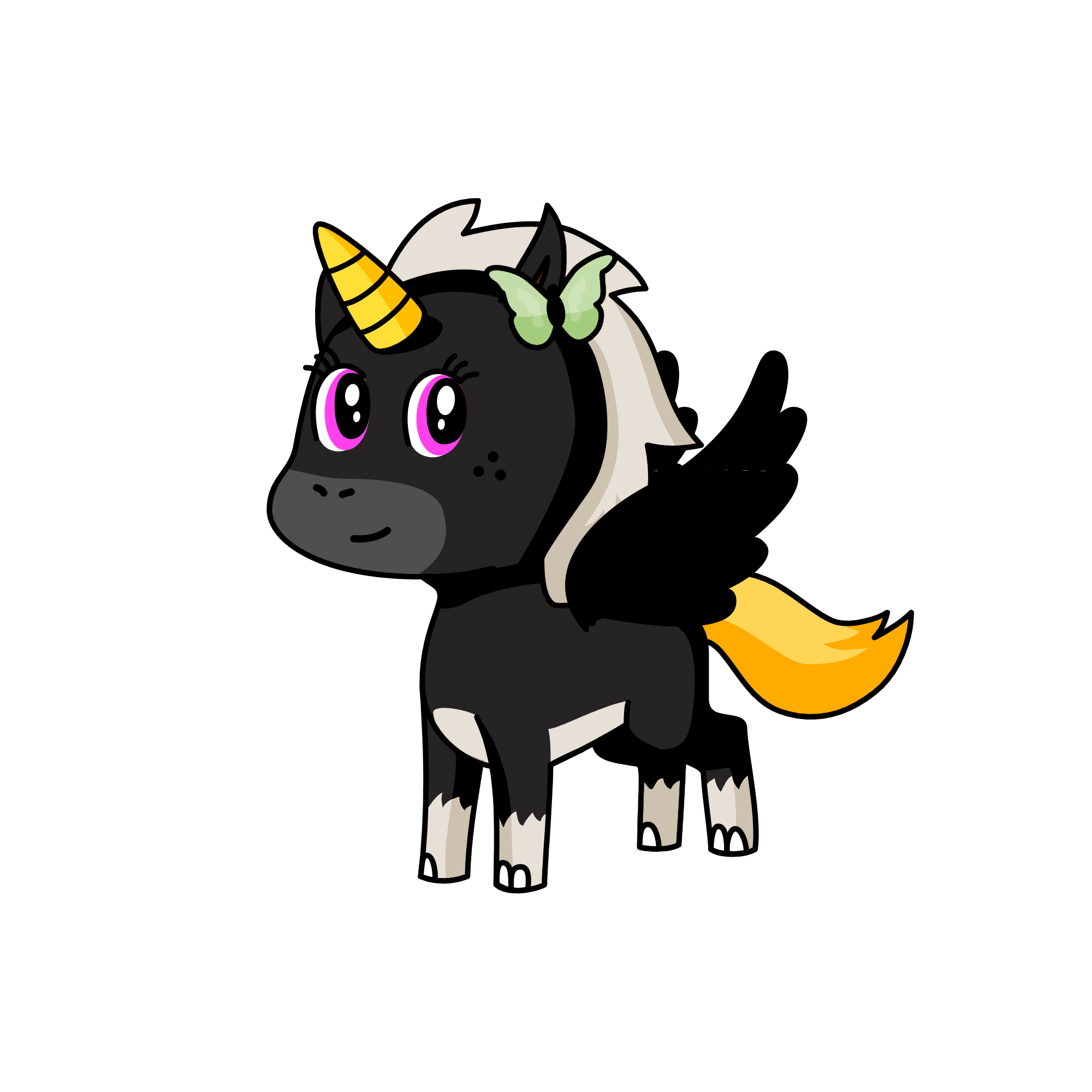 blacky, the unicorn