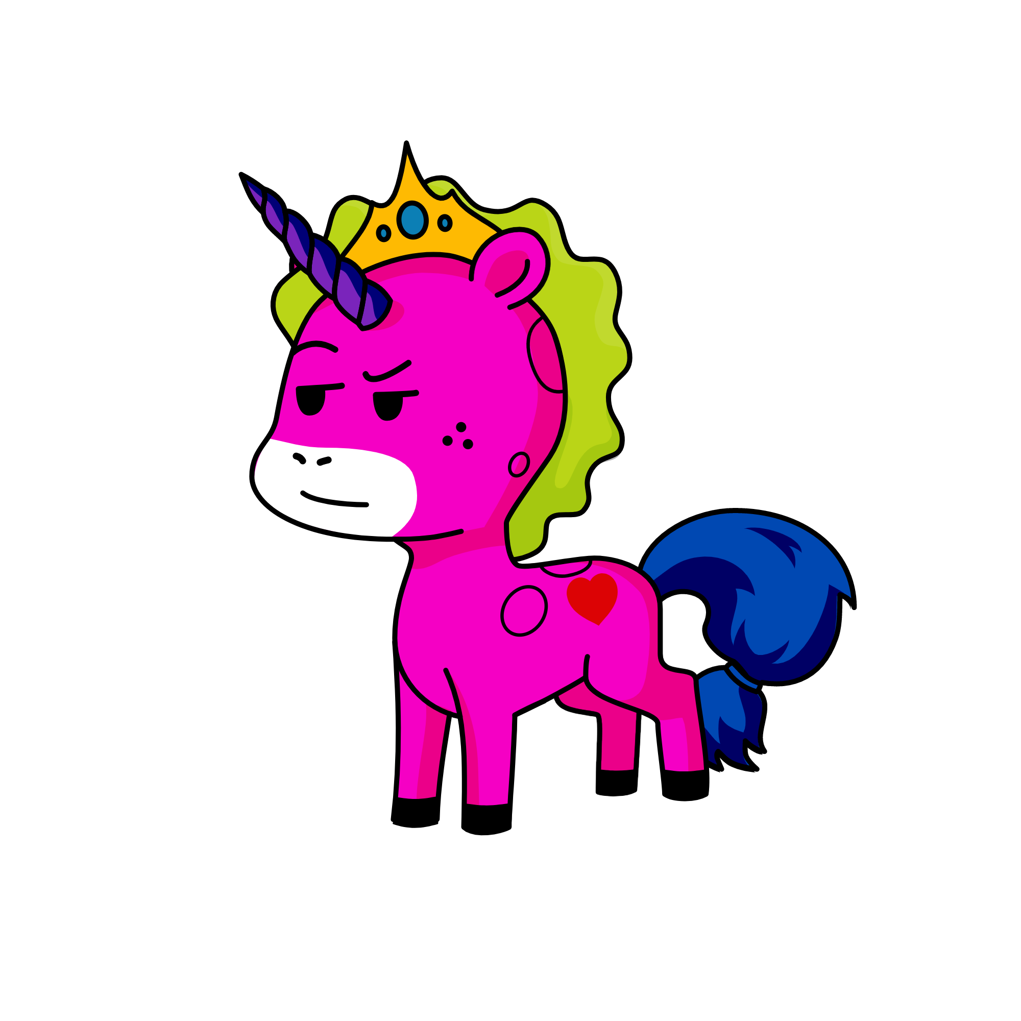 im a fuggin grumpy penissnoodle, the unicorn