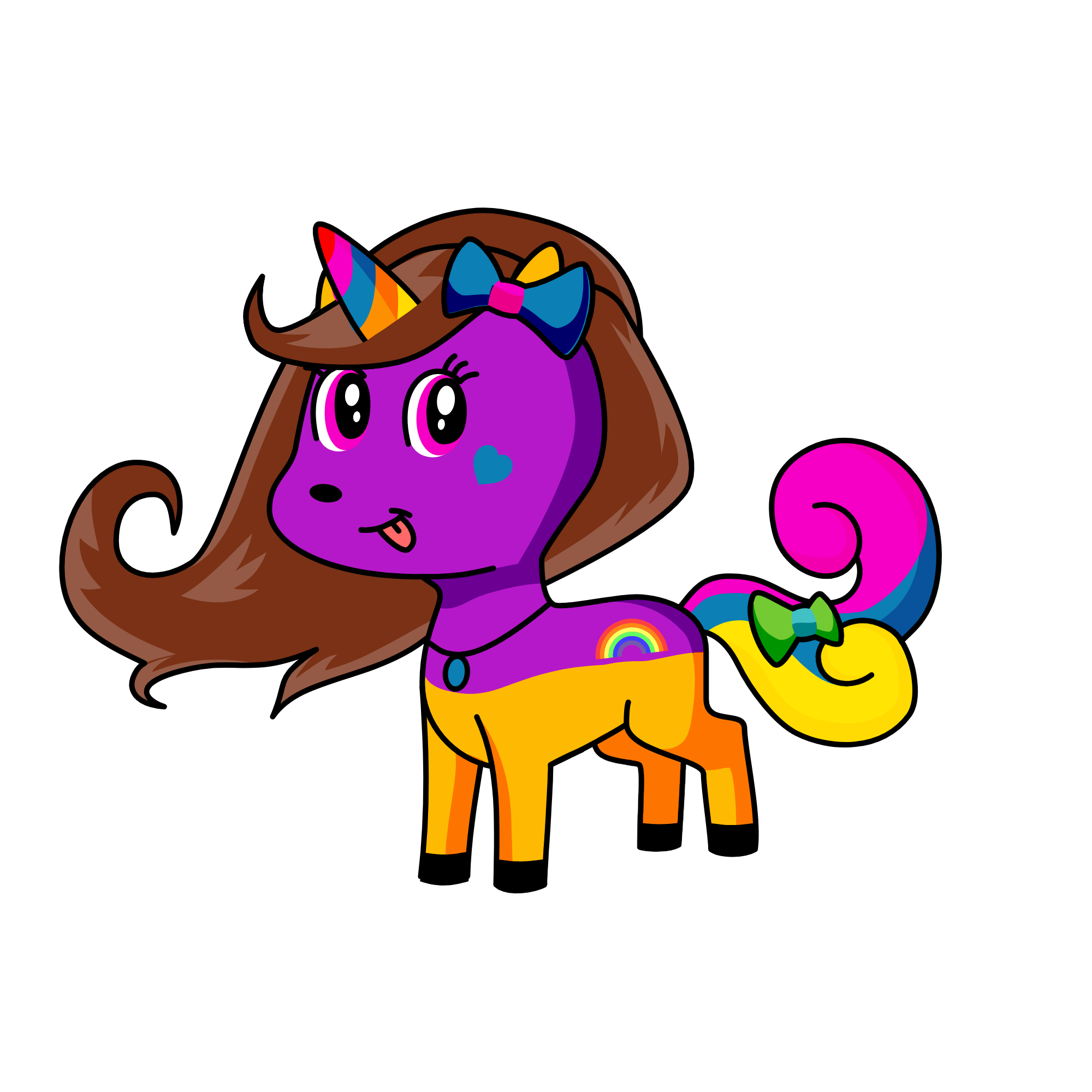 Rainbow, the unicorn