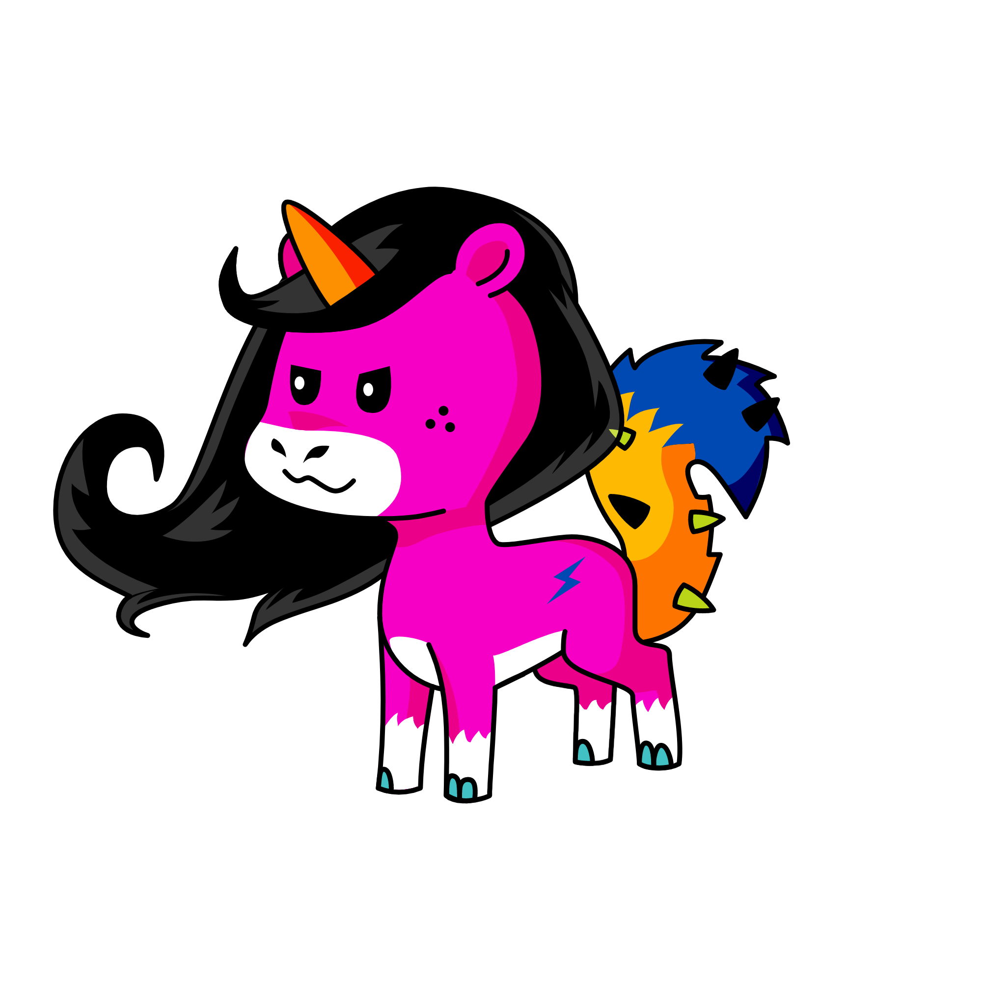 Flashy, the unicorn