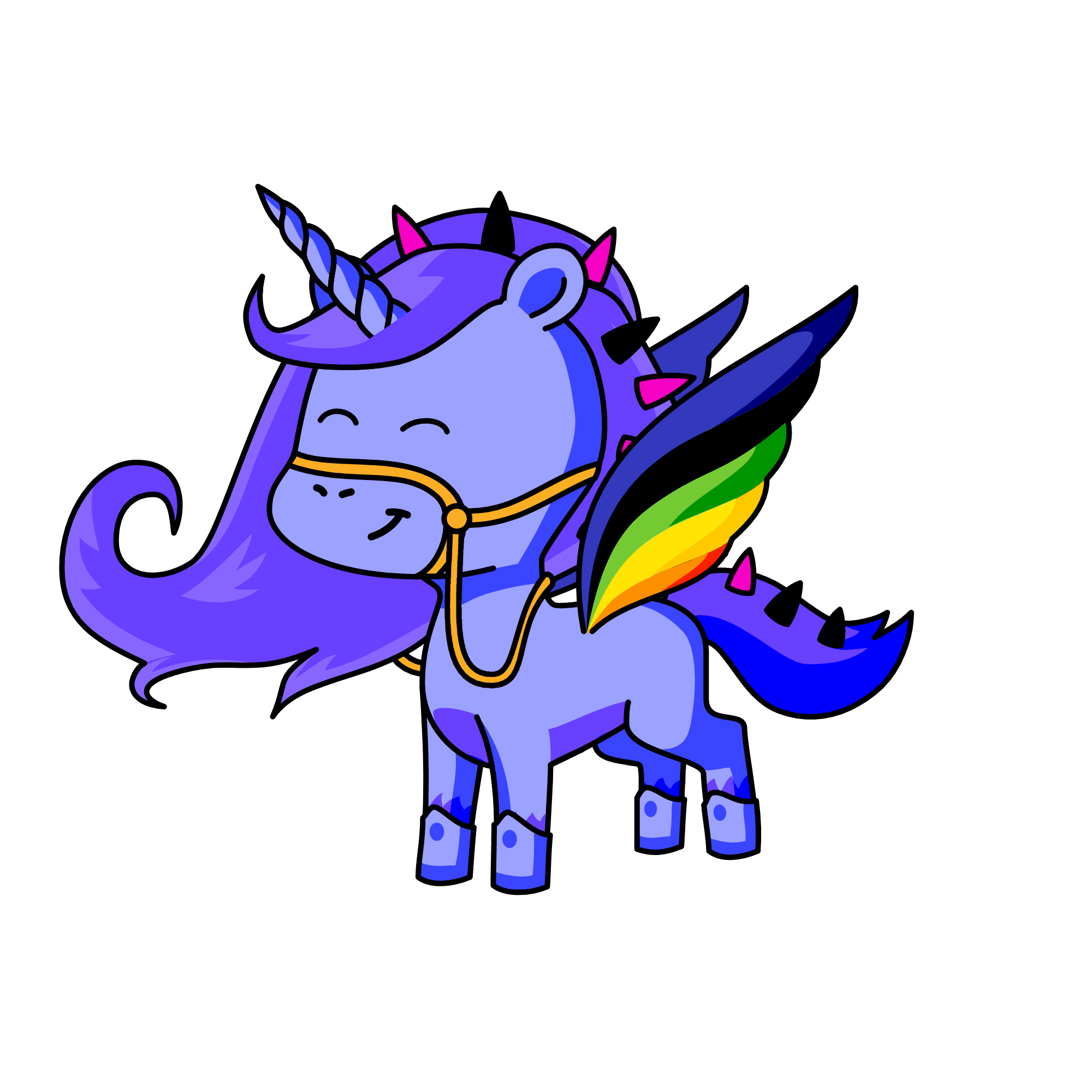 Purple, the unicorn