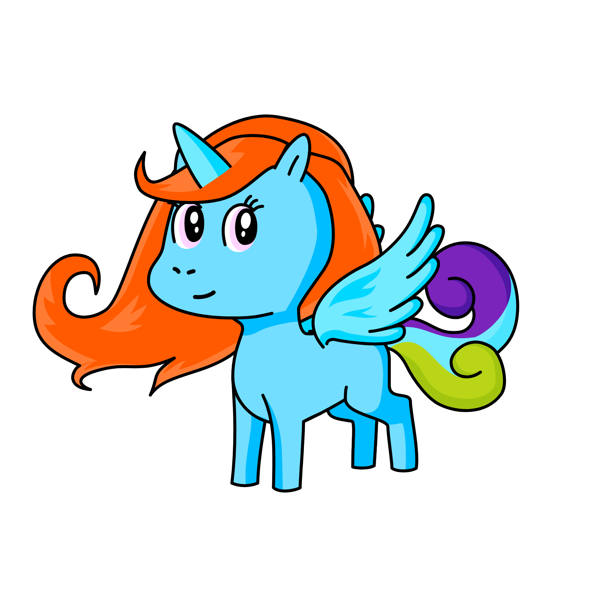 rianbow dash , the unicorn