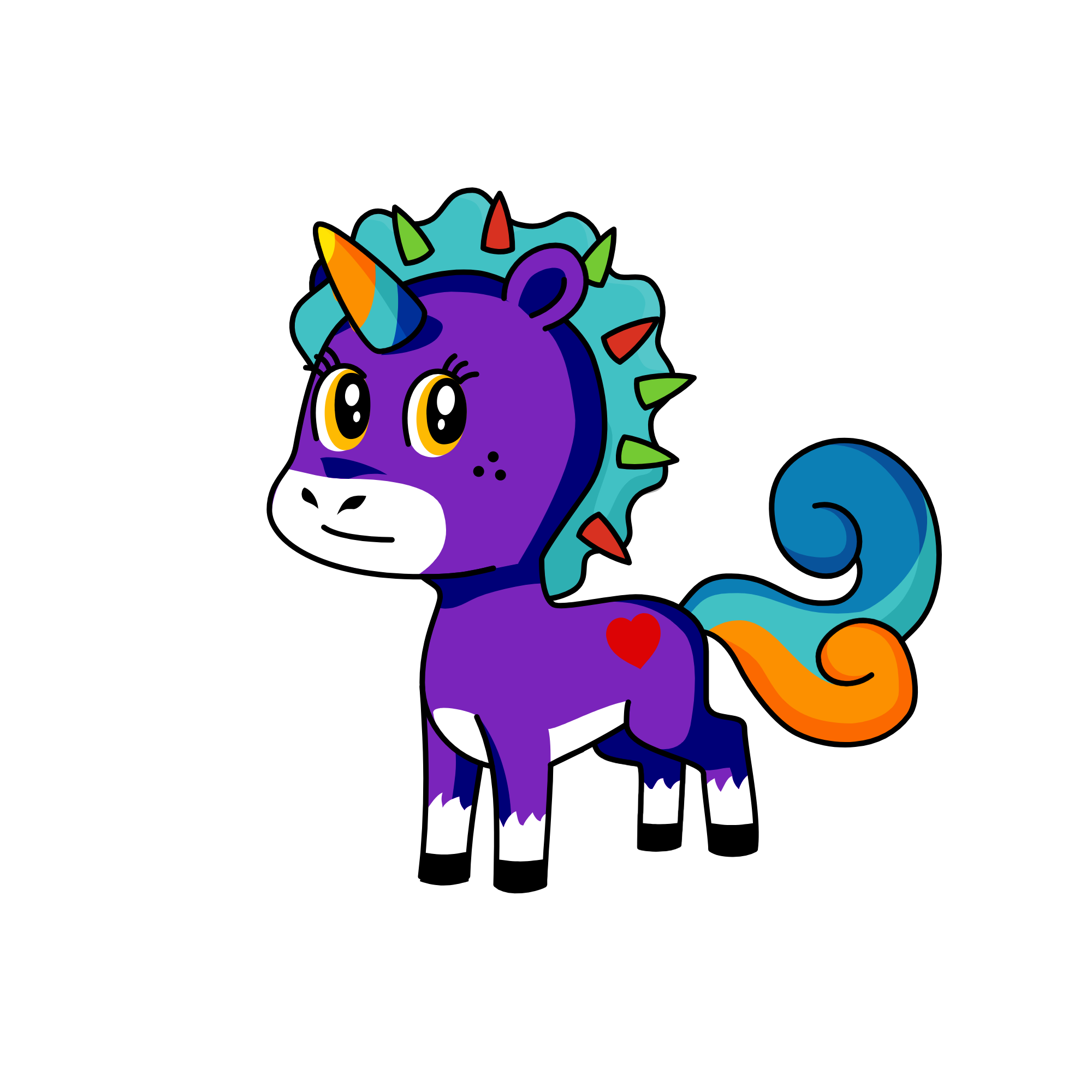 RAINBOW UNICORN , the unicorn