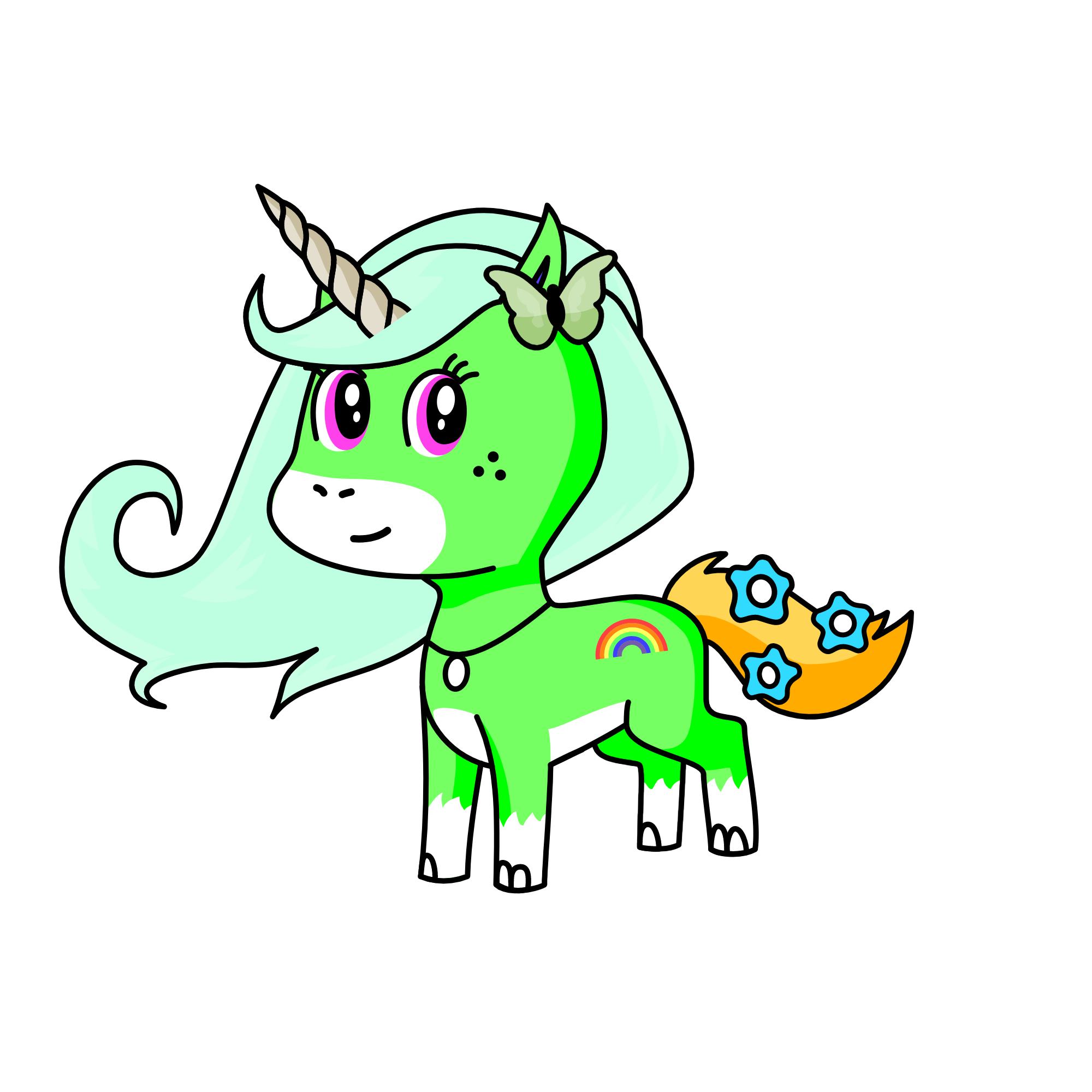 miss butterfly, the unicorn