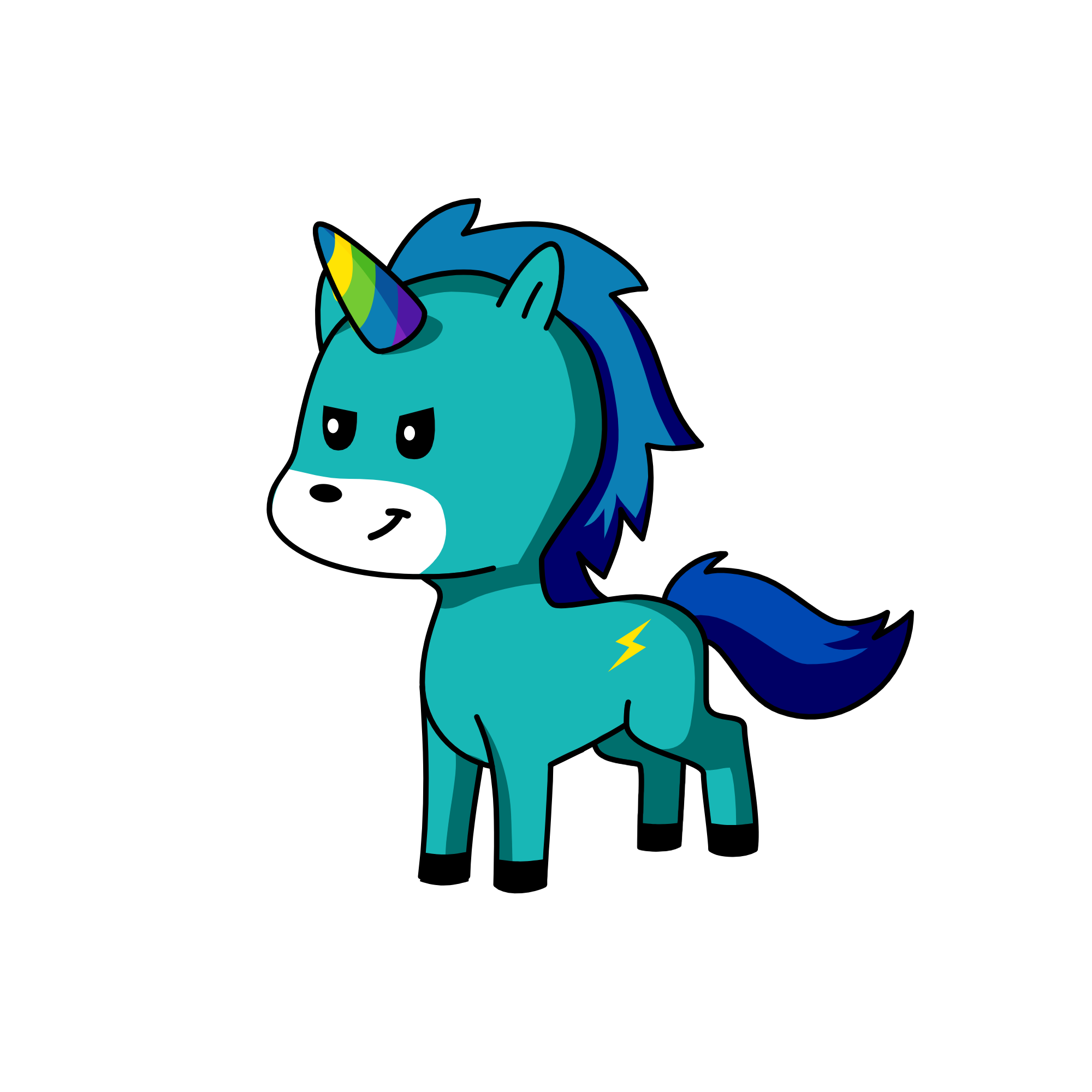 ranbow dash, the unicorn