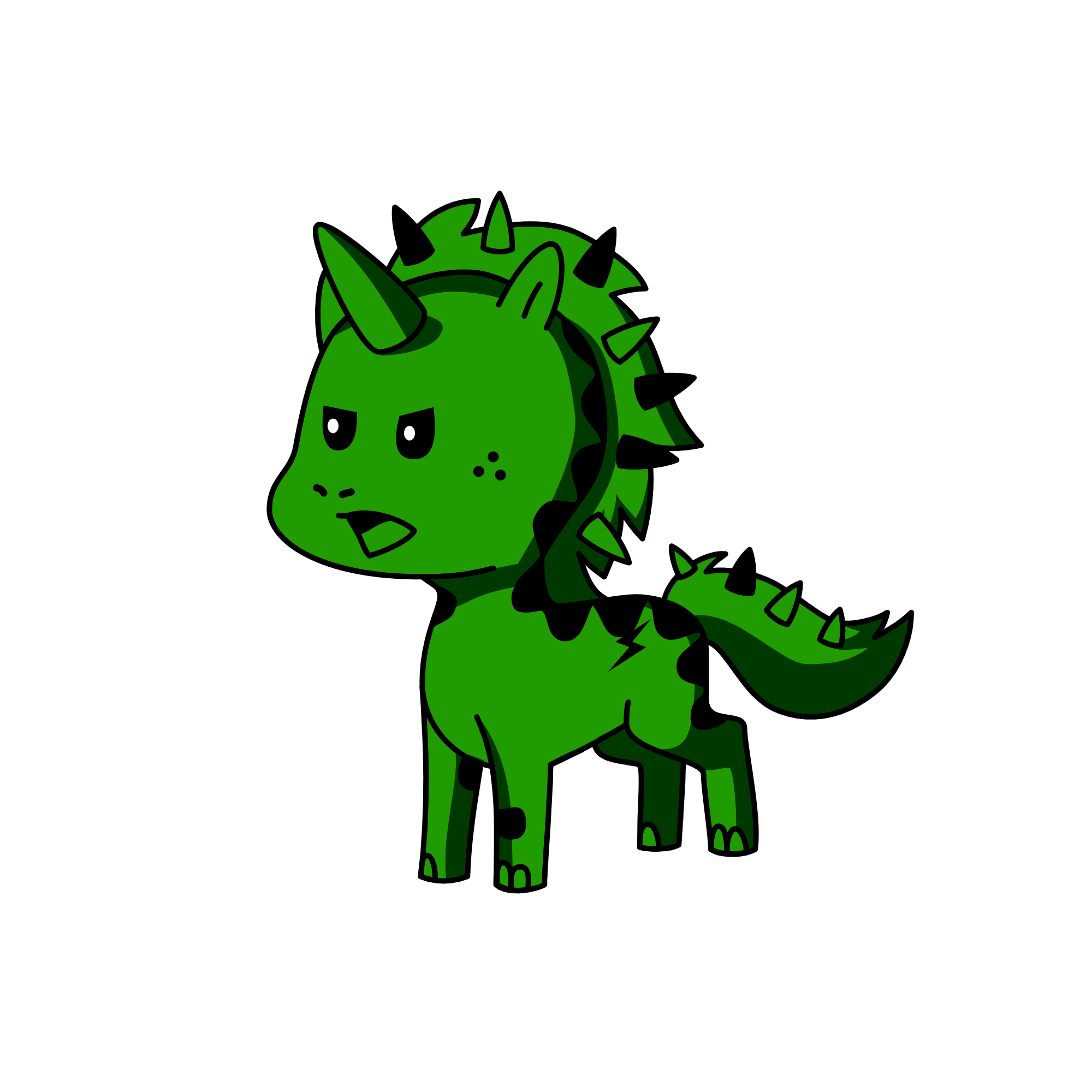 Dragon, the unicorn