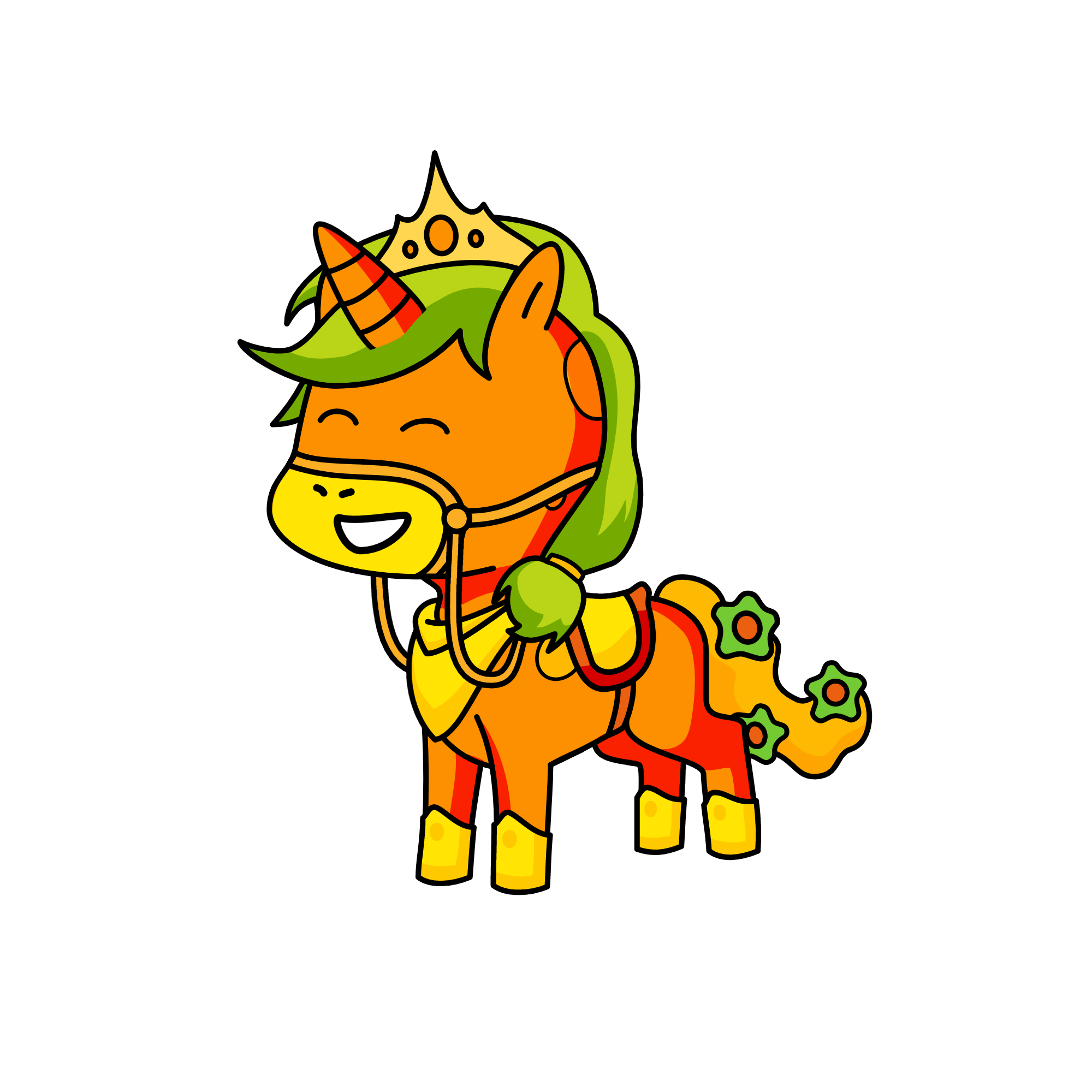 orange desert, the unicorn