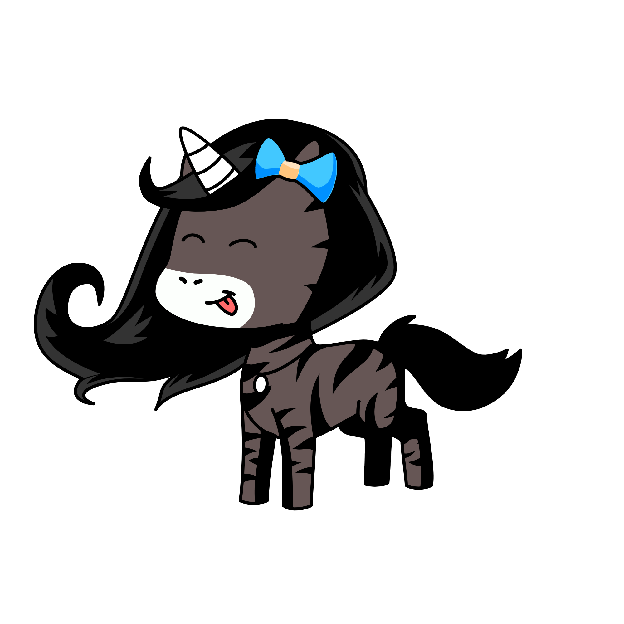 black white , the unicorn