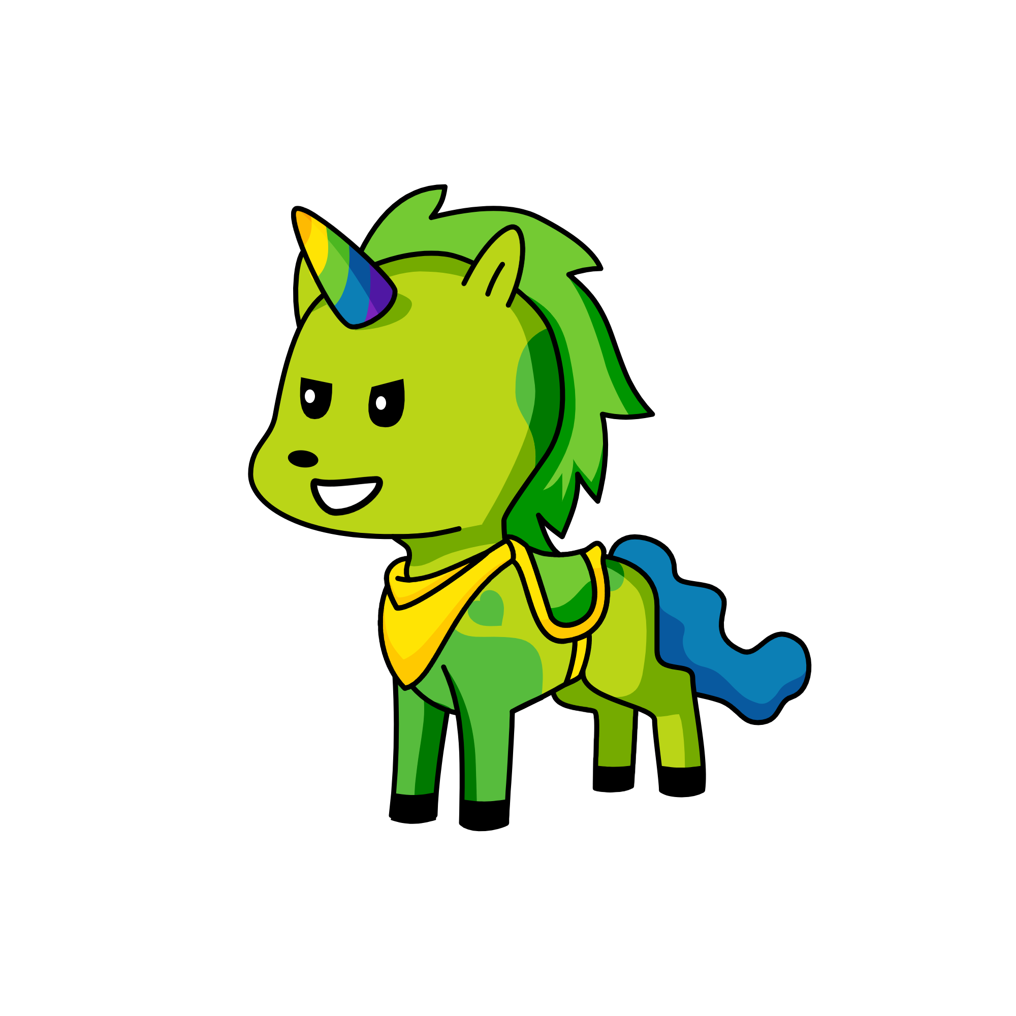 Green goblin, the unicorn