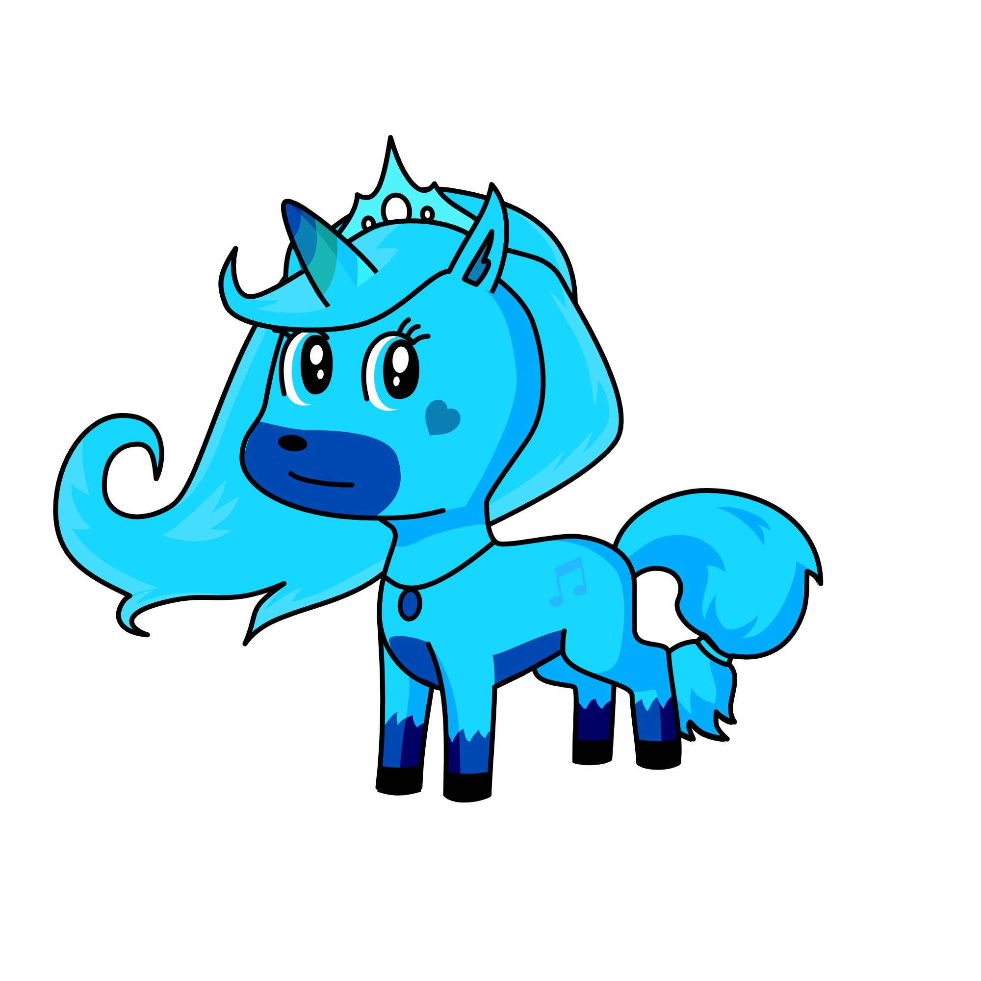 blue cotton candy, the unicorn