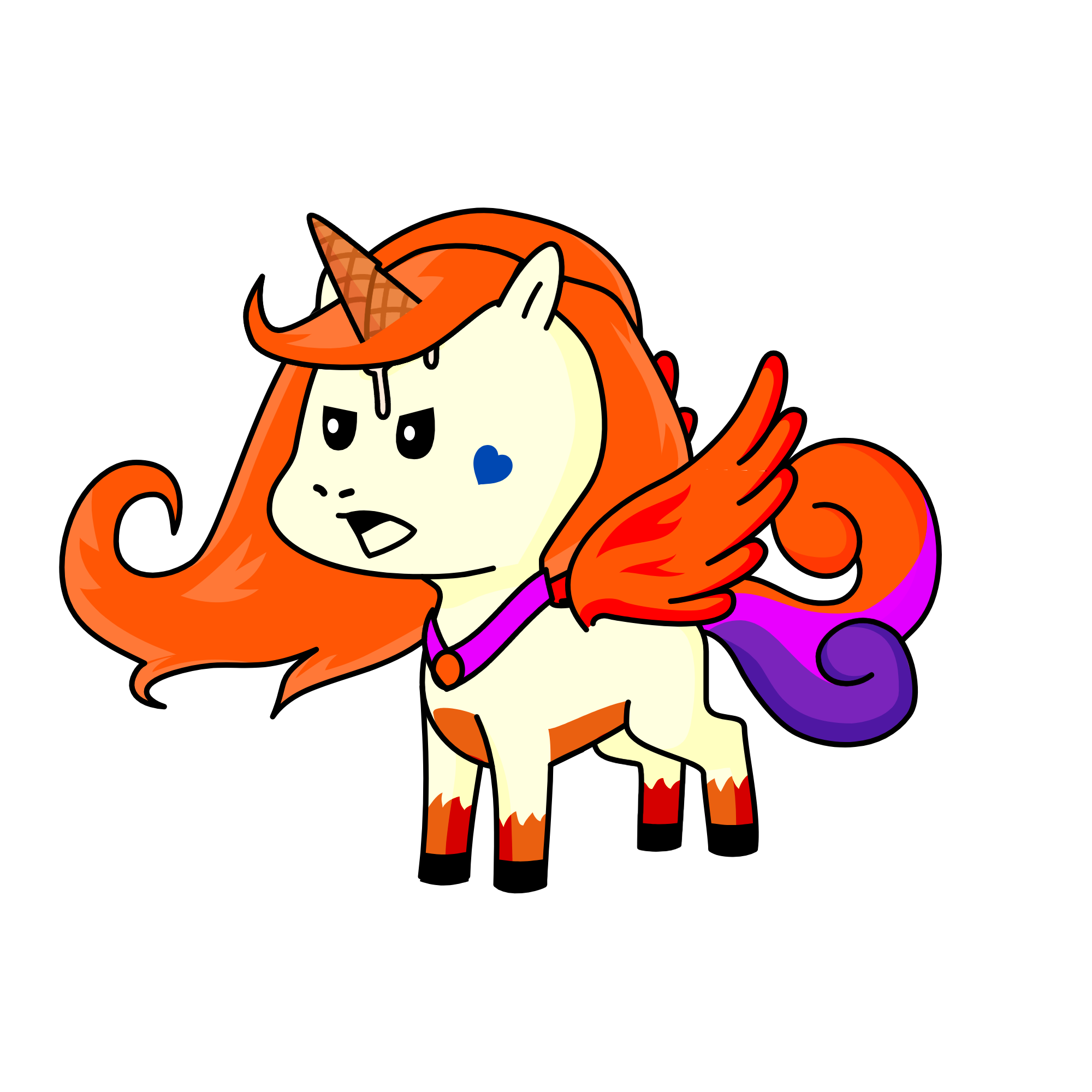 Queen Galaxia, the unicorn