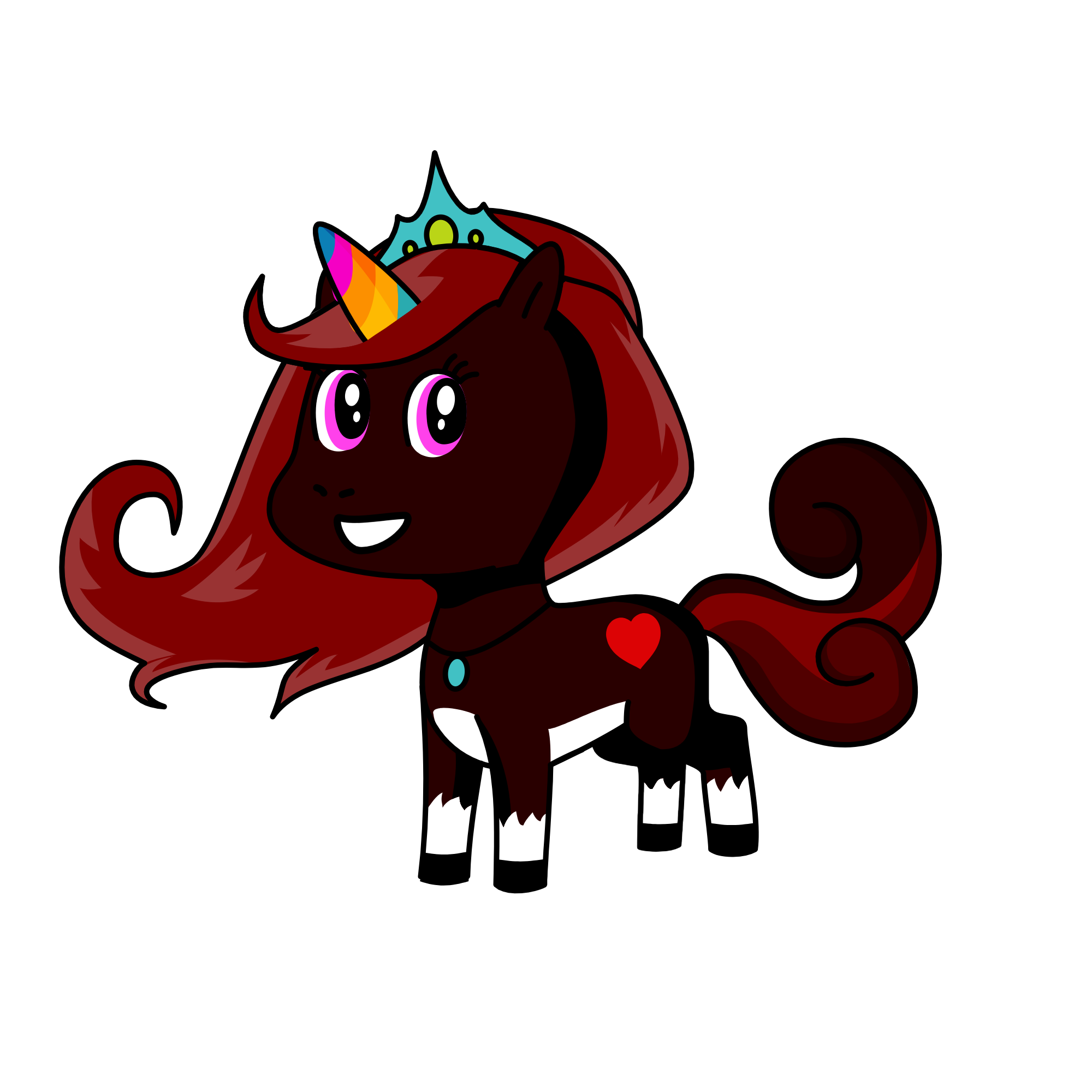 QUEEN GINGER, the unicorn