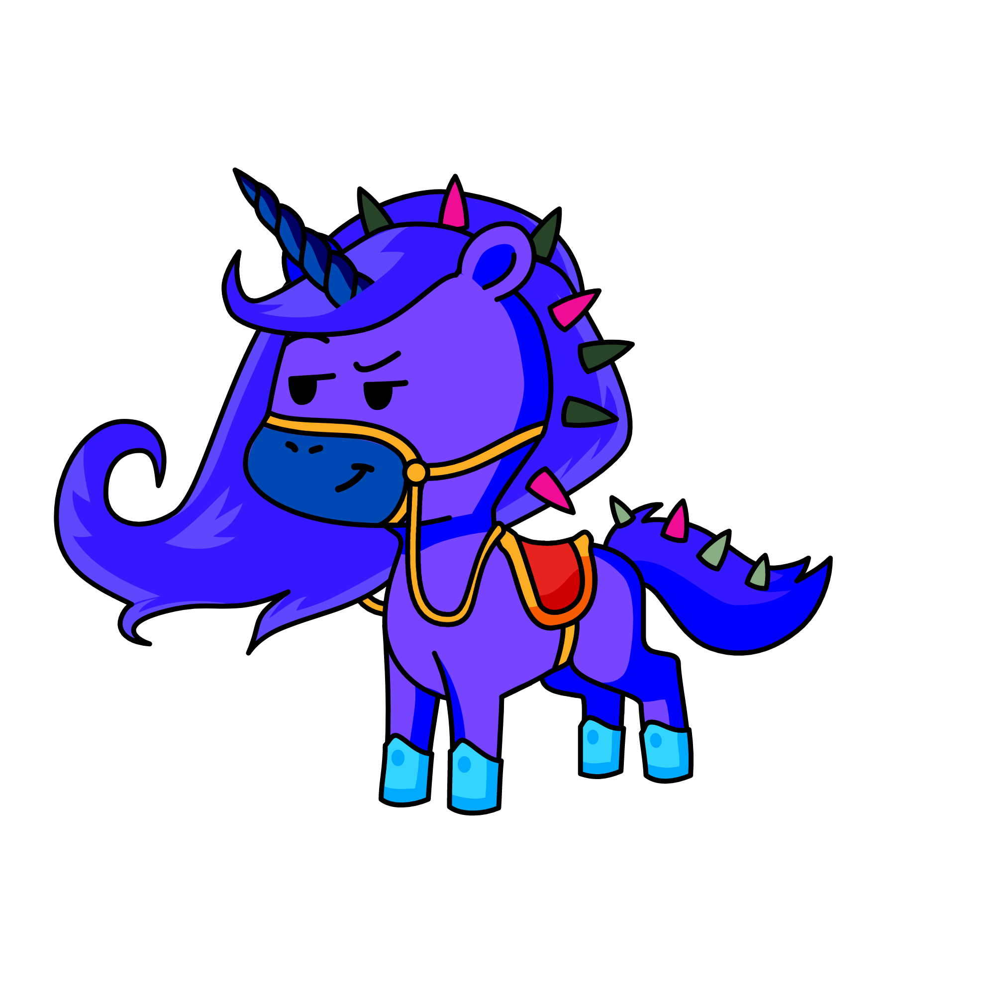 Spikey, the unicorn