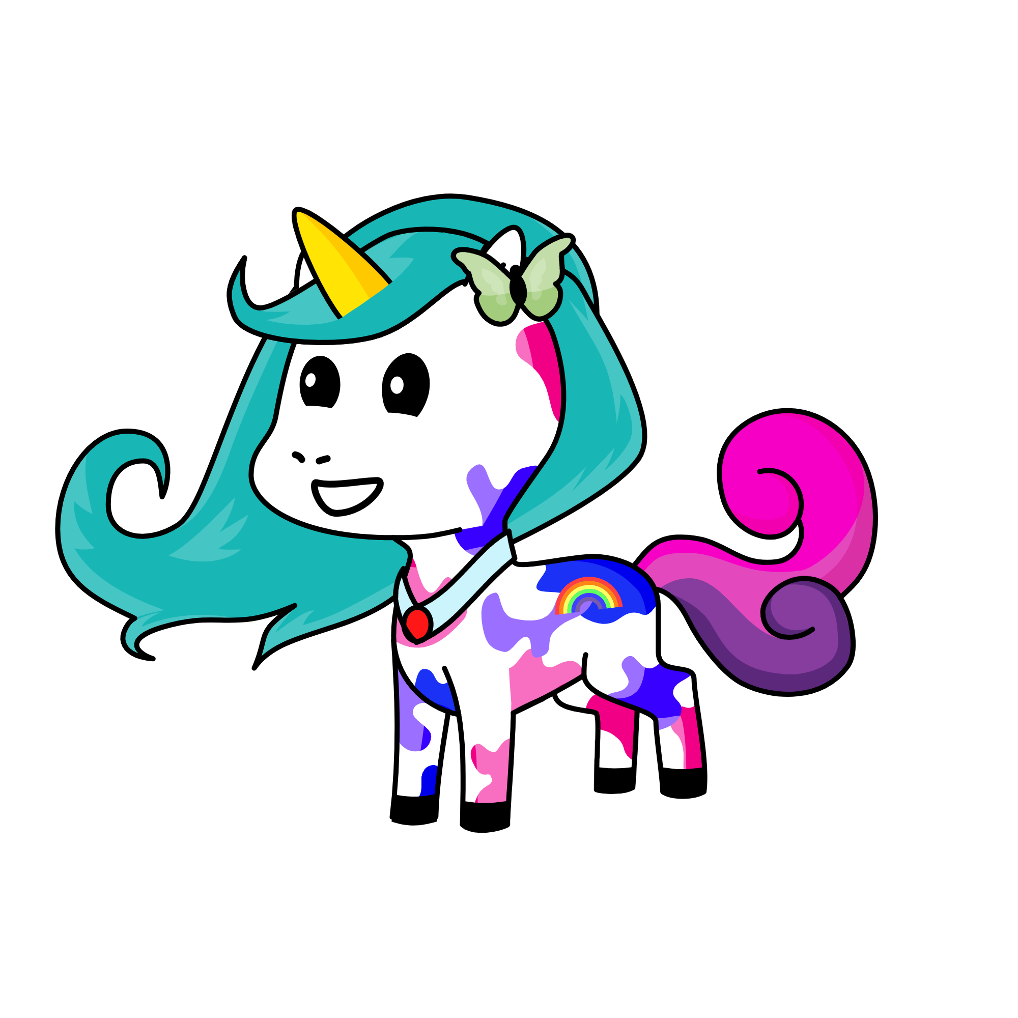 poopy booby, the unicorn