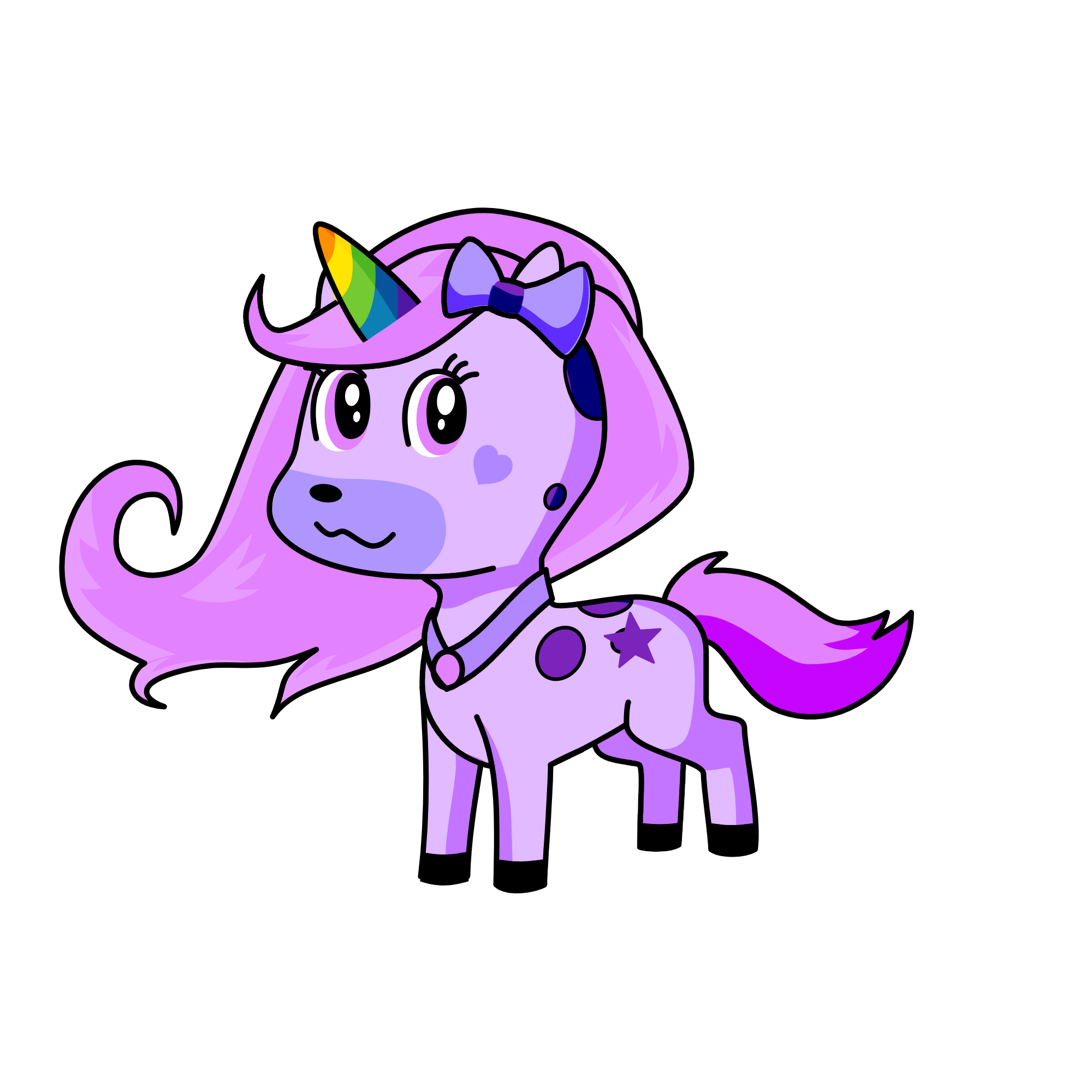 Cute, the unicorn