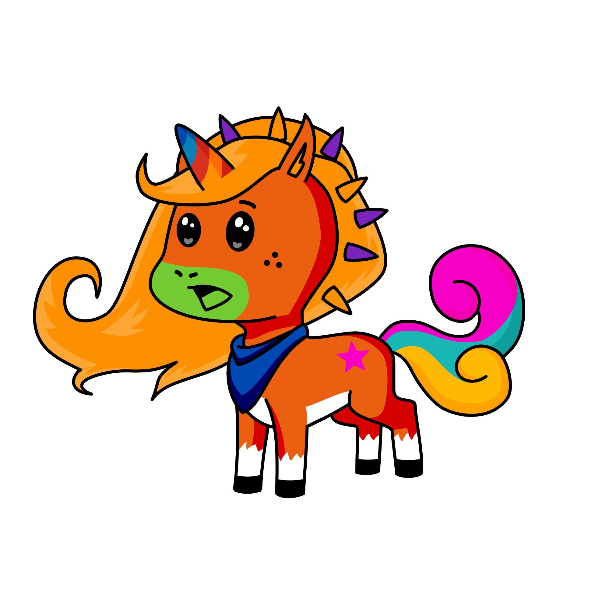 tropical beach babe, the unicorn